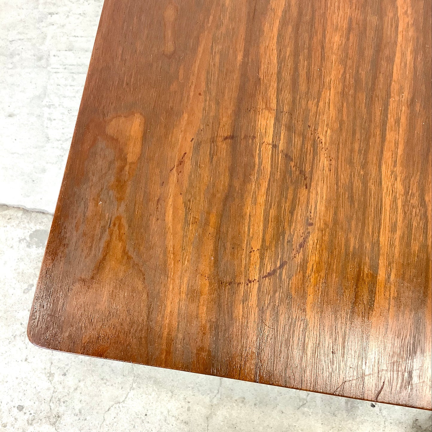 Mid-Century Italian End Table With Inlay