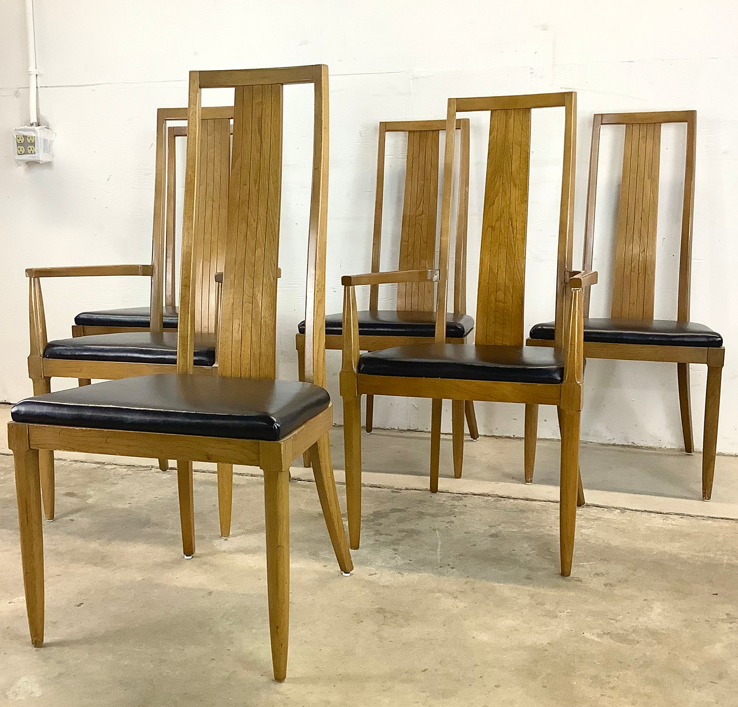 Mid-Century "Sophisticate" Dining Chairs by Tomlinson- Set of Six