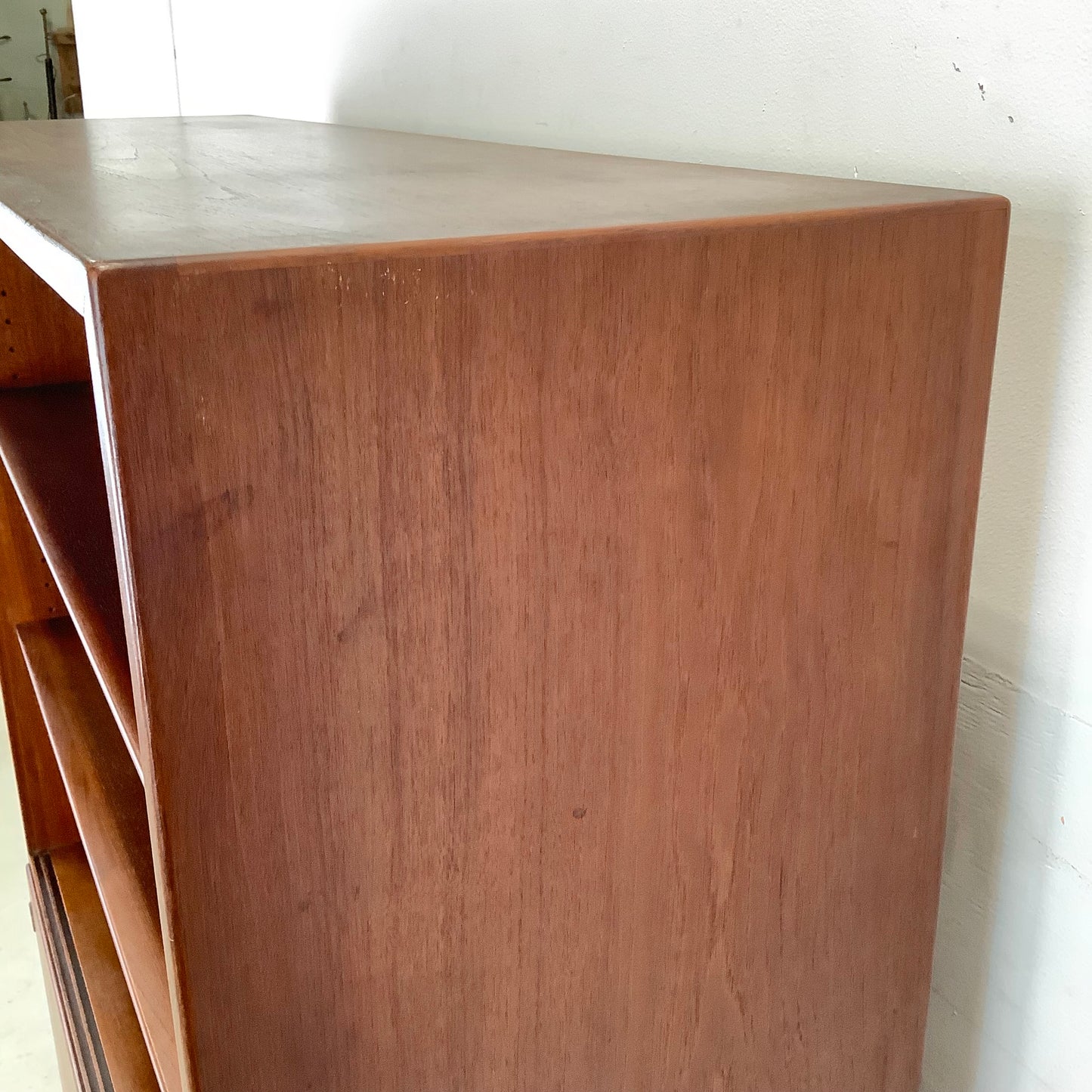 Mid-Century Glass Front Teak Display Cabinet