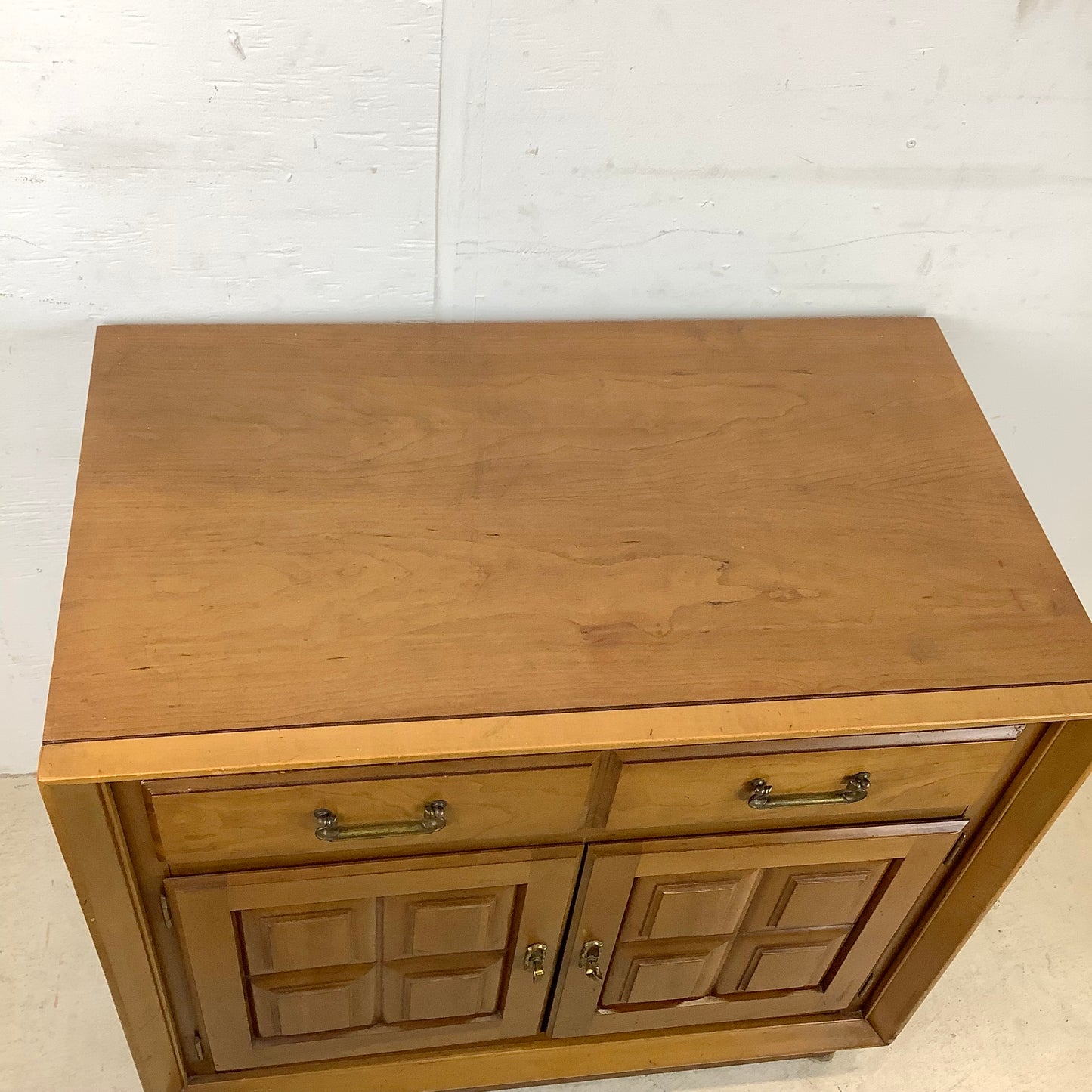 Mid-Century Walnut Commode Cabinet