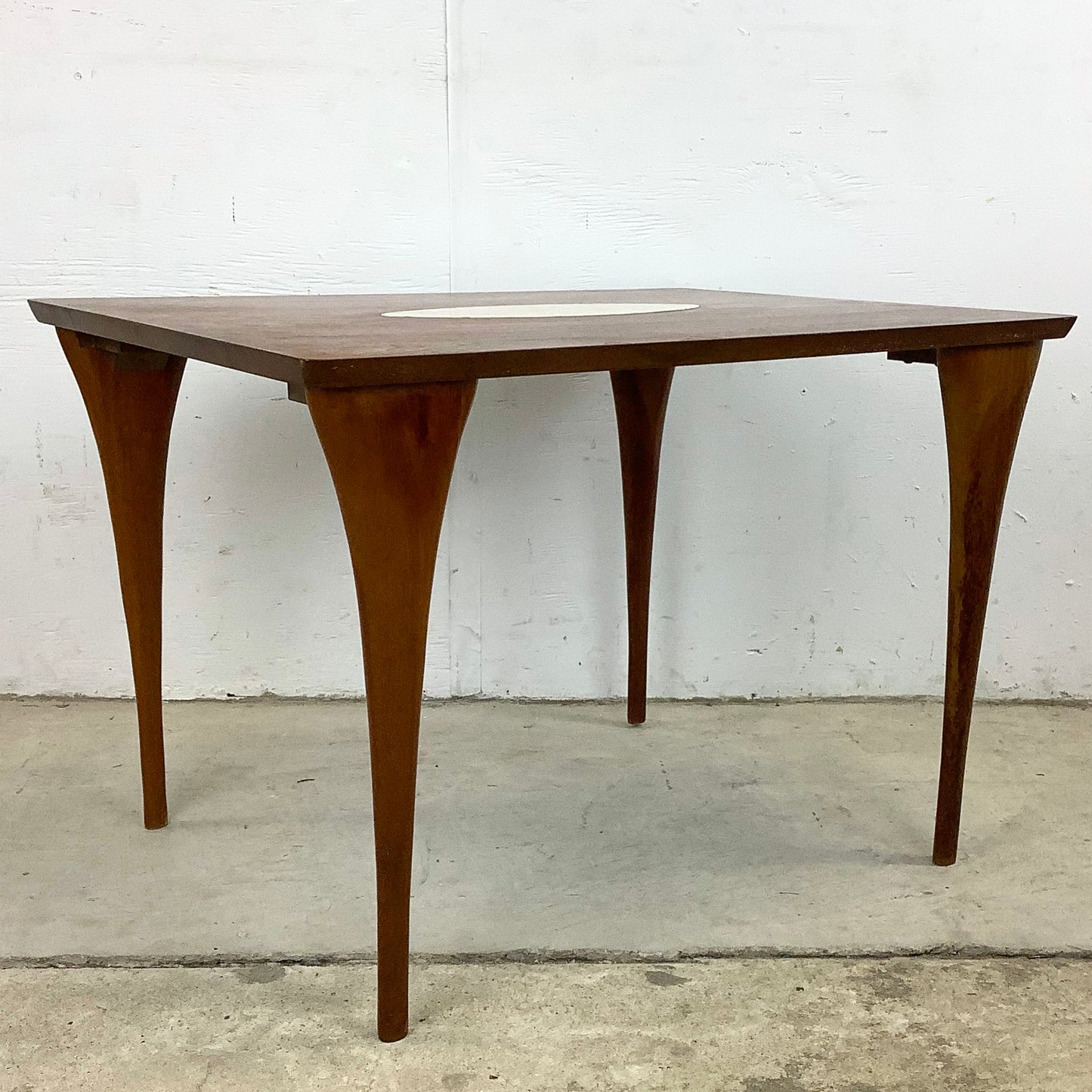 Mid-Century Italian End Table With Inlay