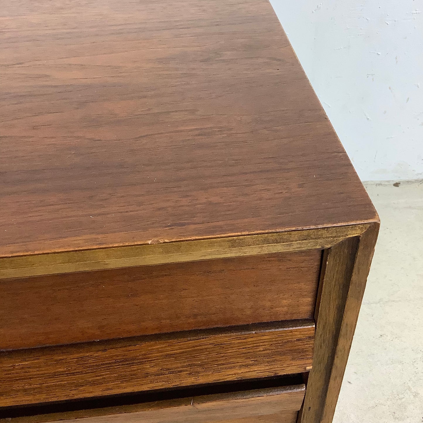 Spacious Mid-Century Walnut Square End Table