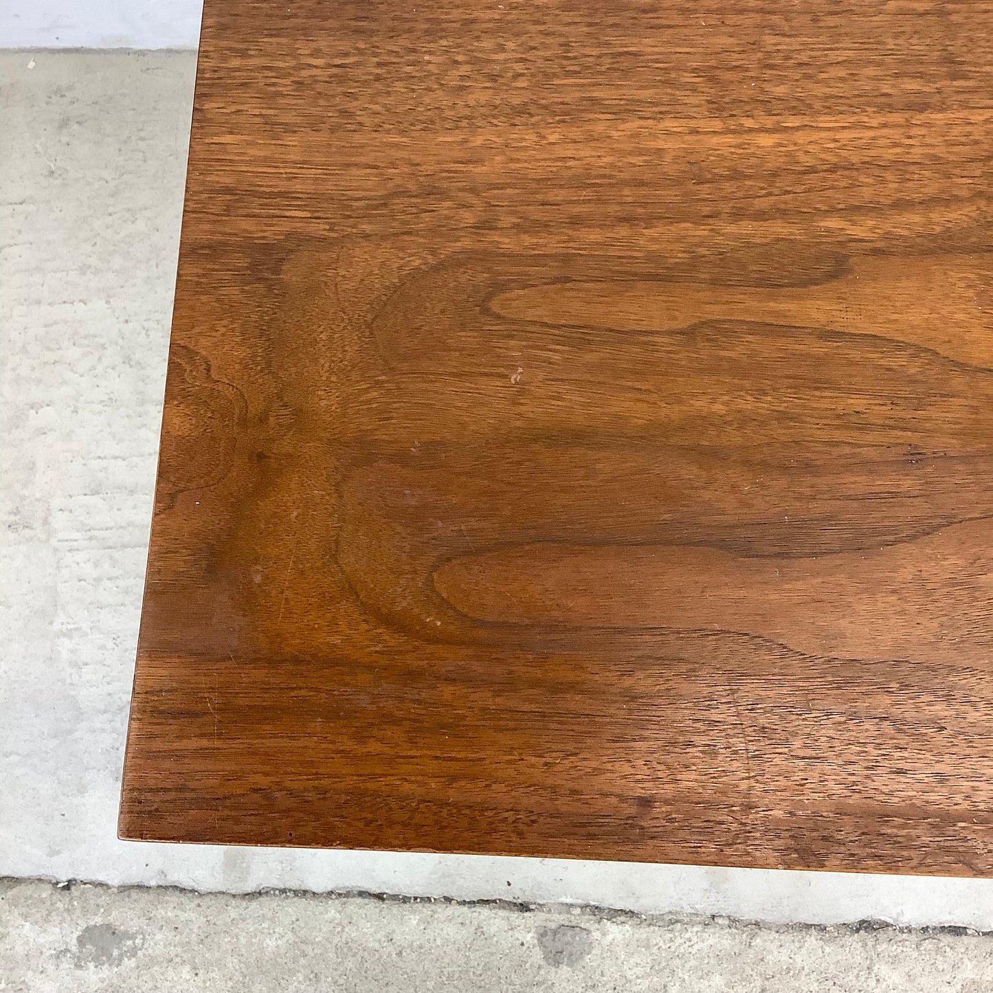 Spacious Mid-Century Walnut Square End Table