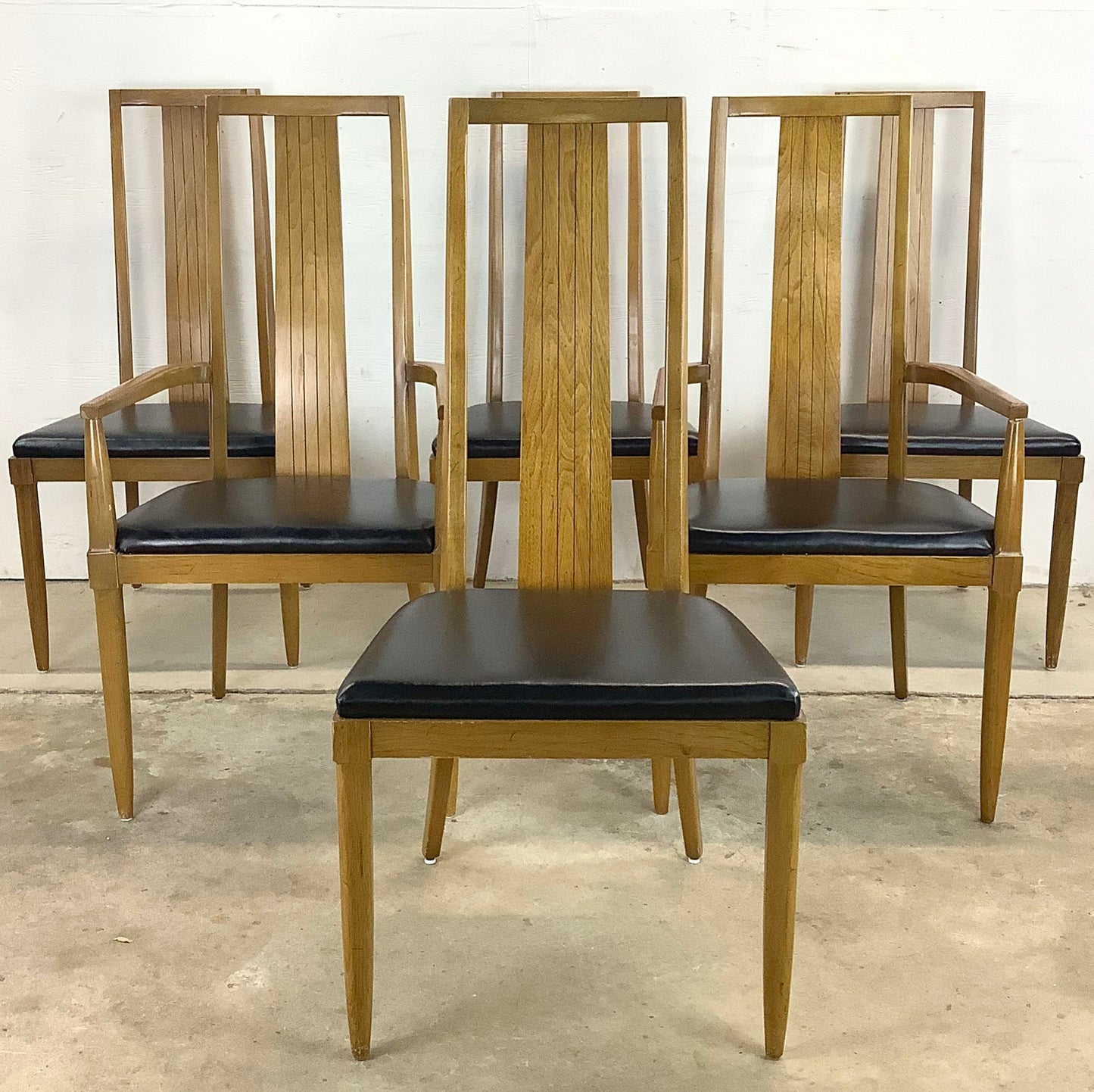 Mid-Century "Sophisticate" Dining Chairs by Tomlinson- Set of Six