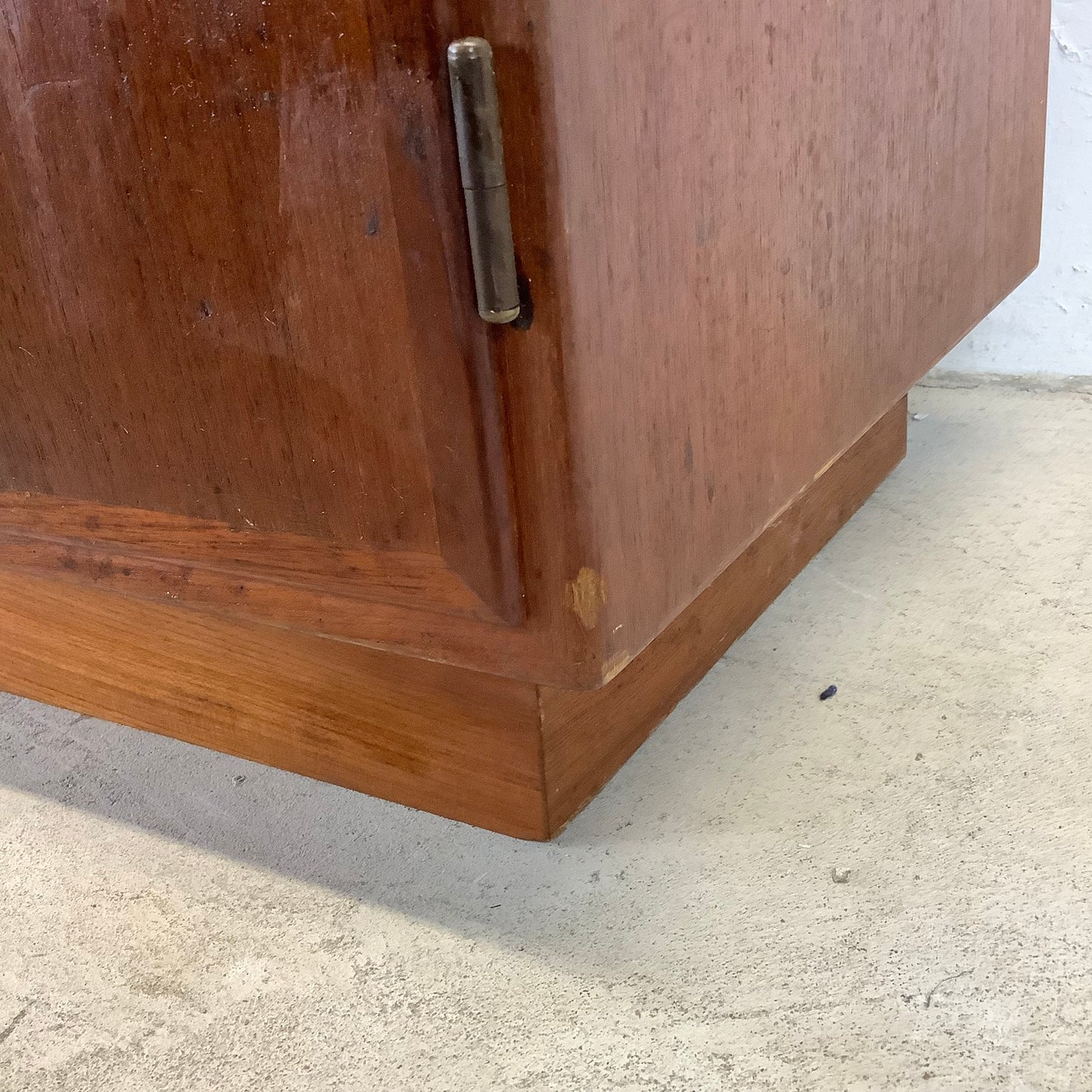 Mid-Century Glass Front Teak Display Cabinet