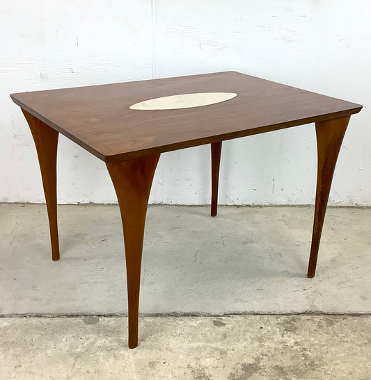 Mid-Century Italian End Table With Inlay