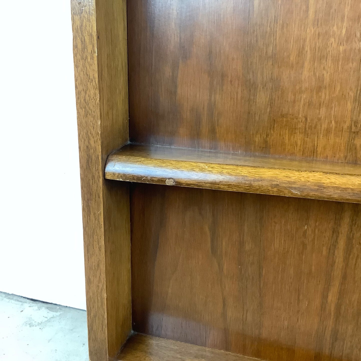 Mid-Century Curved Front Walnut Sideboard by Young Manufacturing
