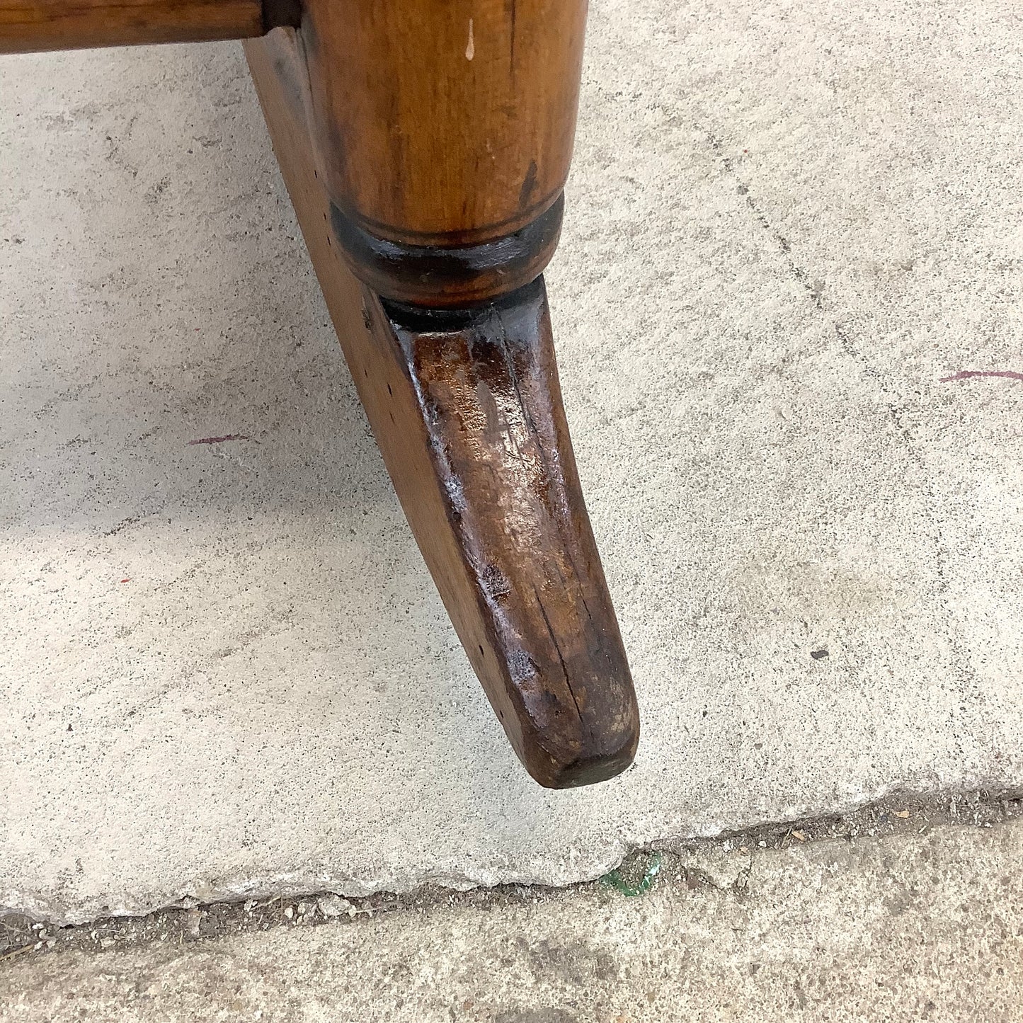 Vintage Antique Rush Seat Child Rocking Chair