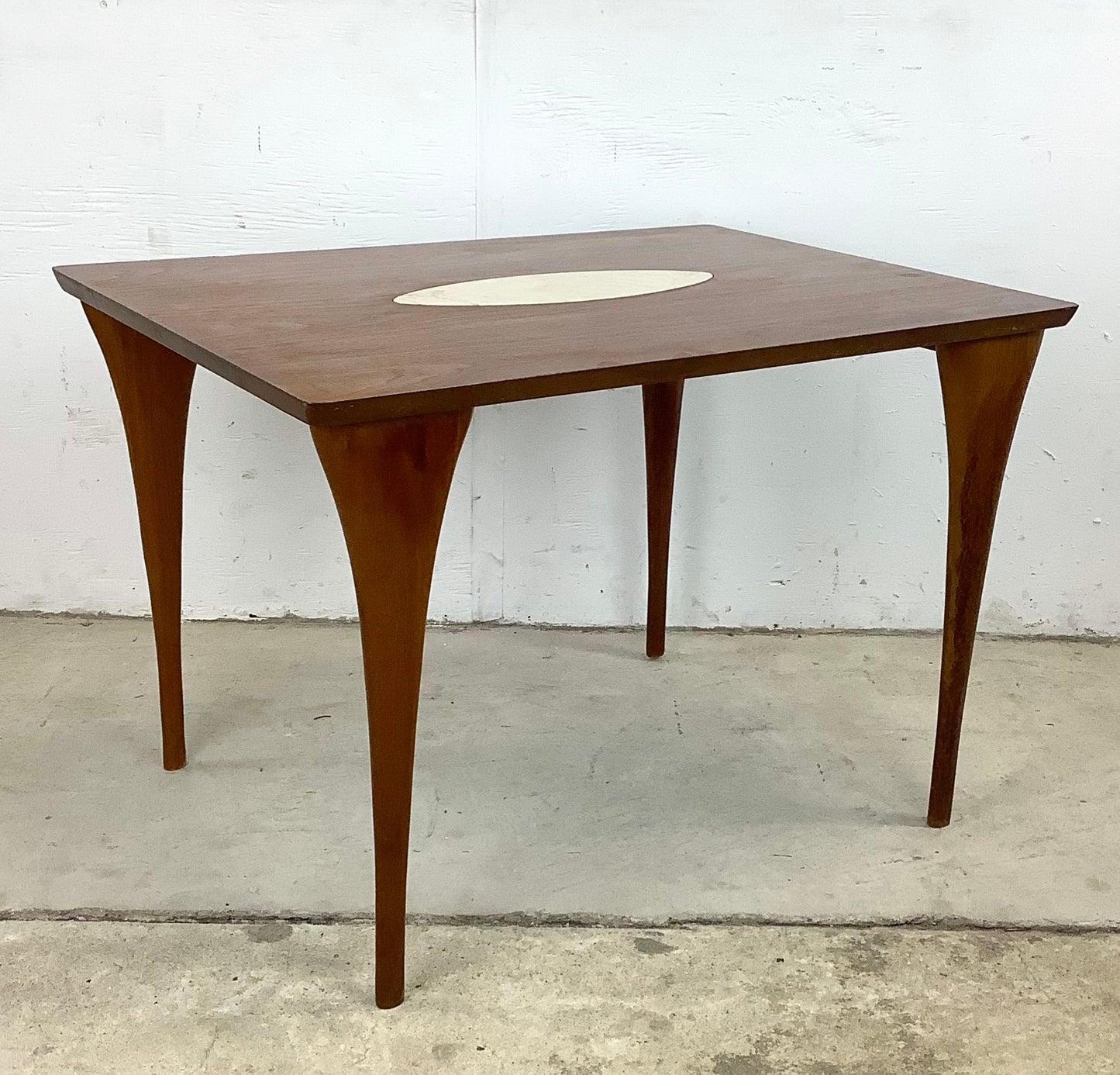 Mid-Century Italian End Table With Inlay