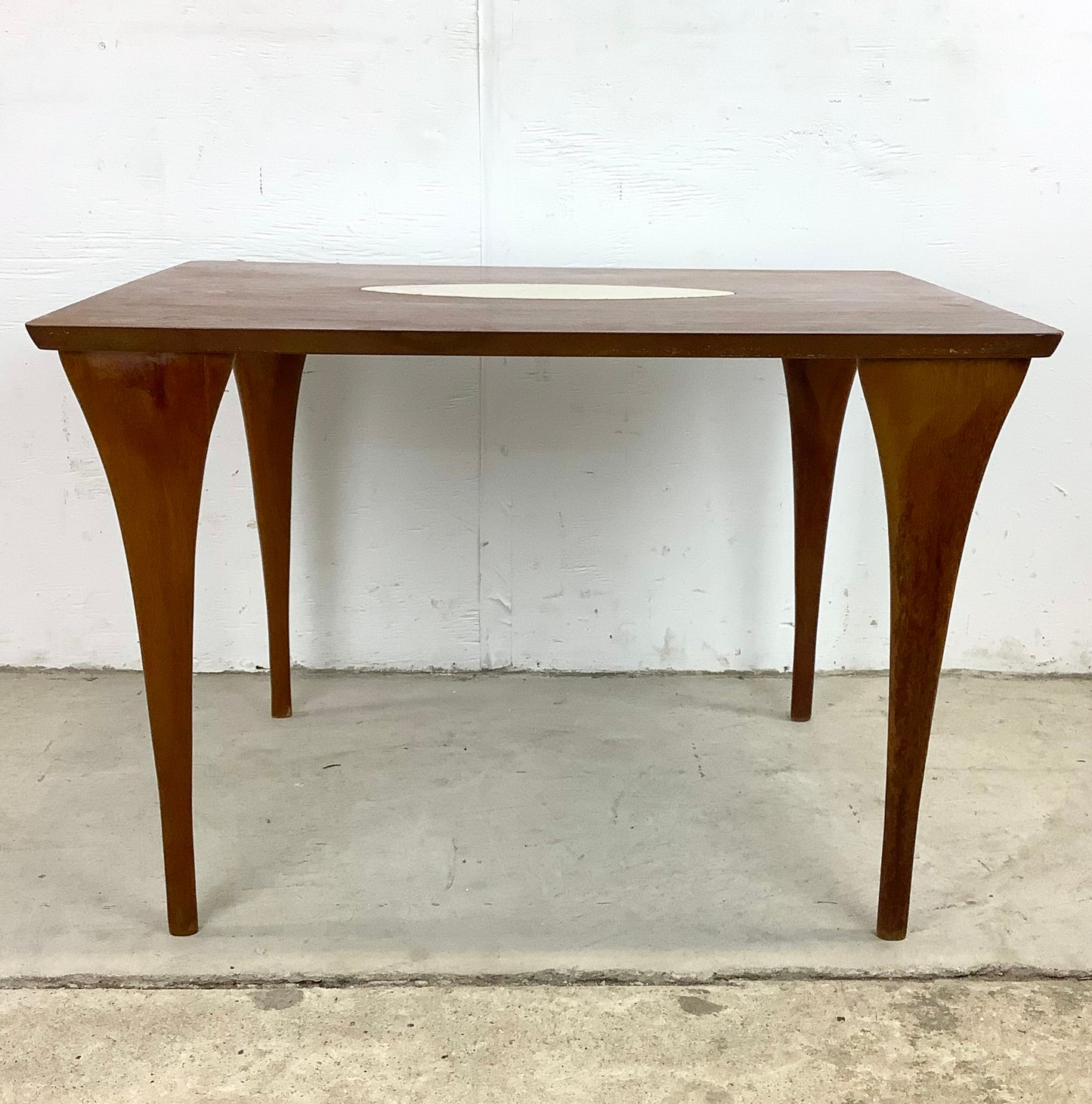 Mid-Century Italian End Table With Inlay