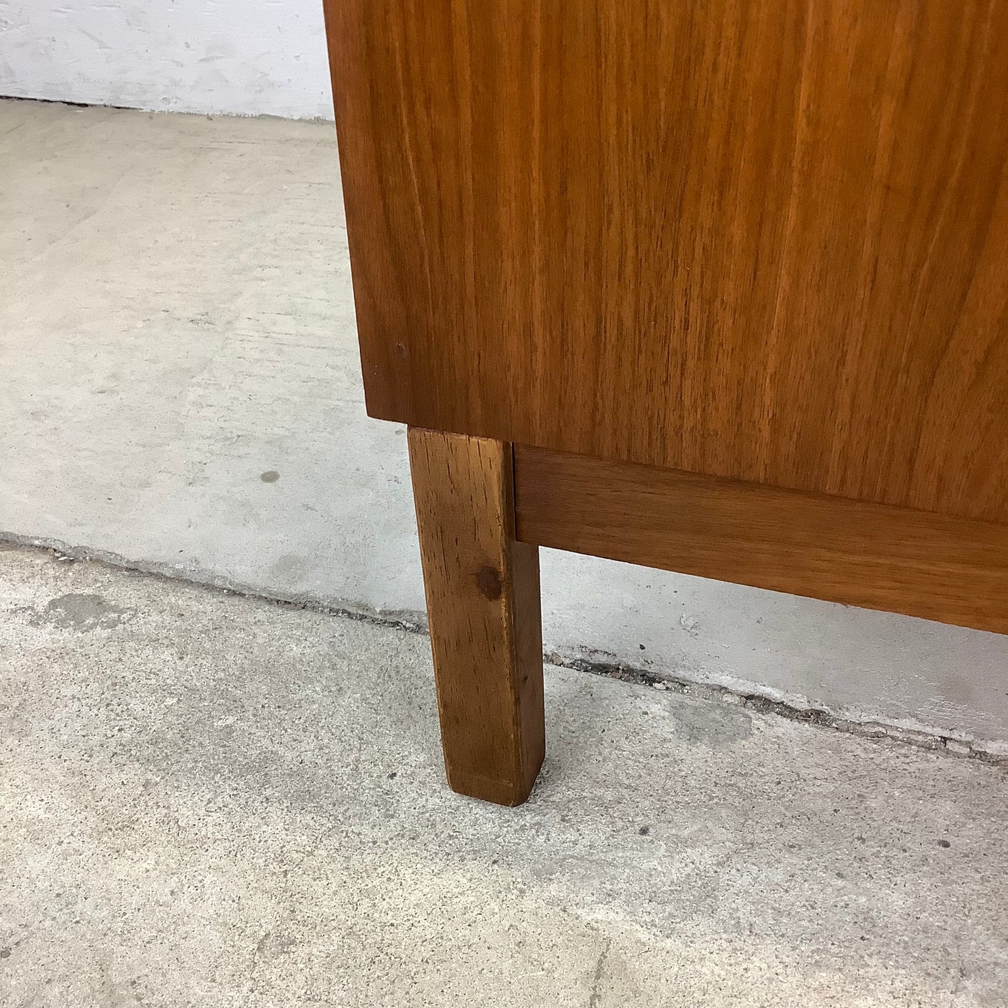 Spacious Mid-Century Walnut Square End Table