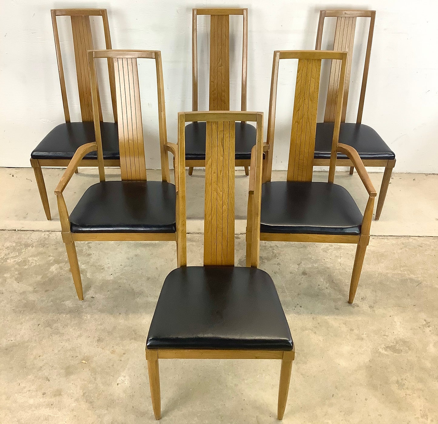 Mid-Century "Sophisticate" Dining Chairs by Tomlinson- Set of Six