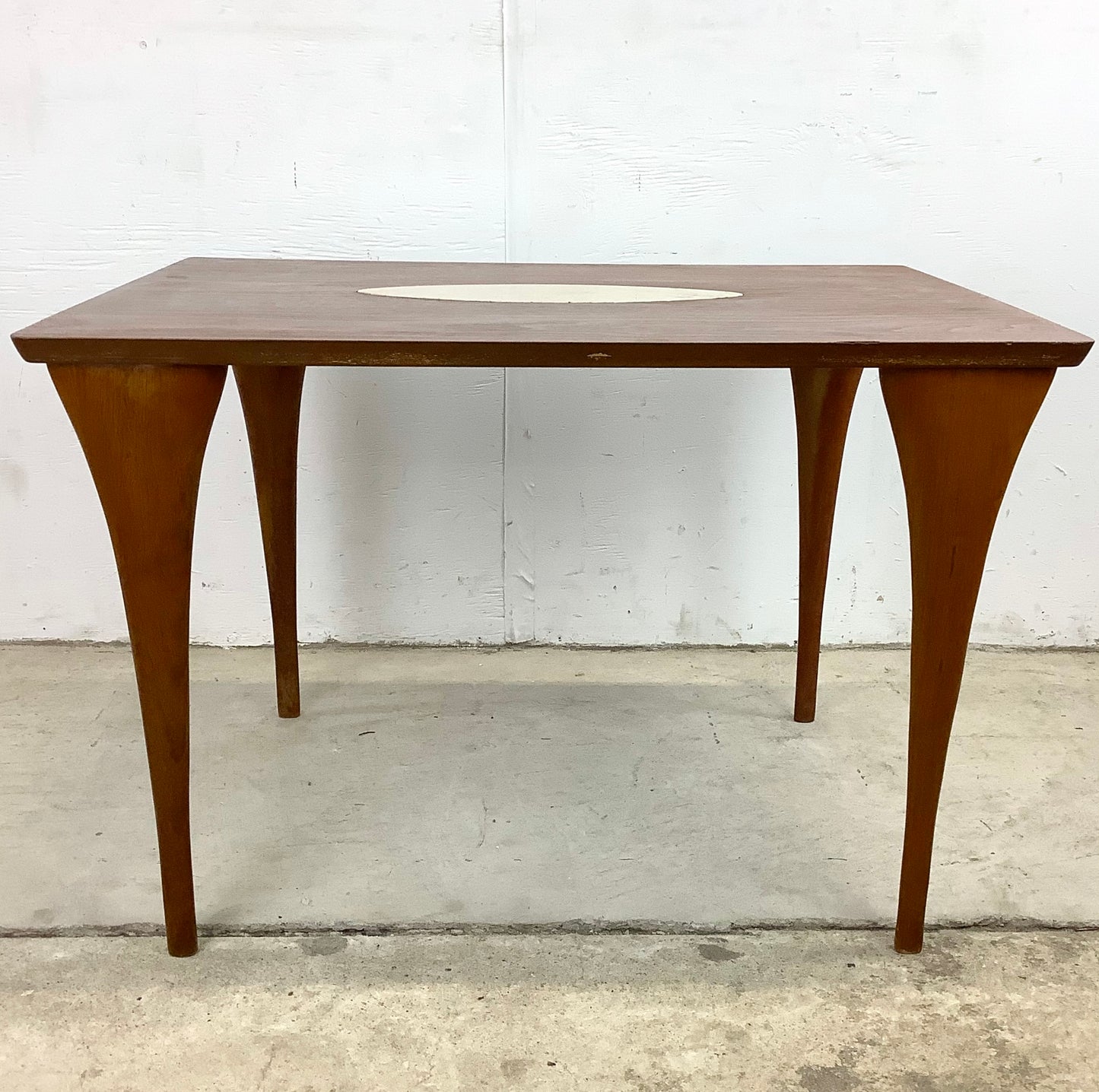 Mid-Century Italian End Table With Inlay