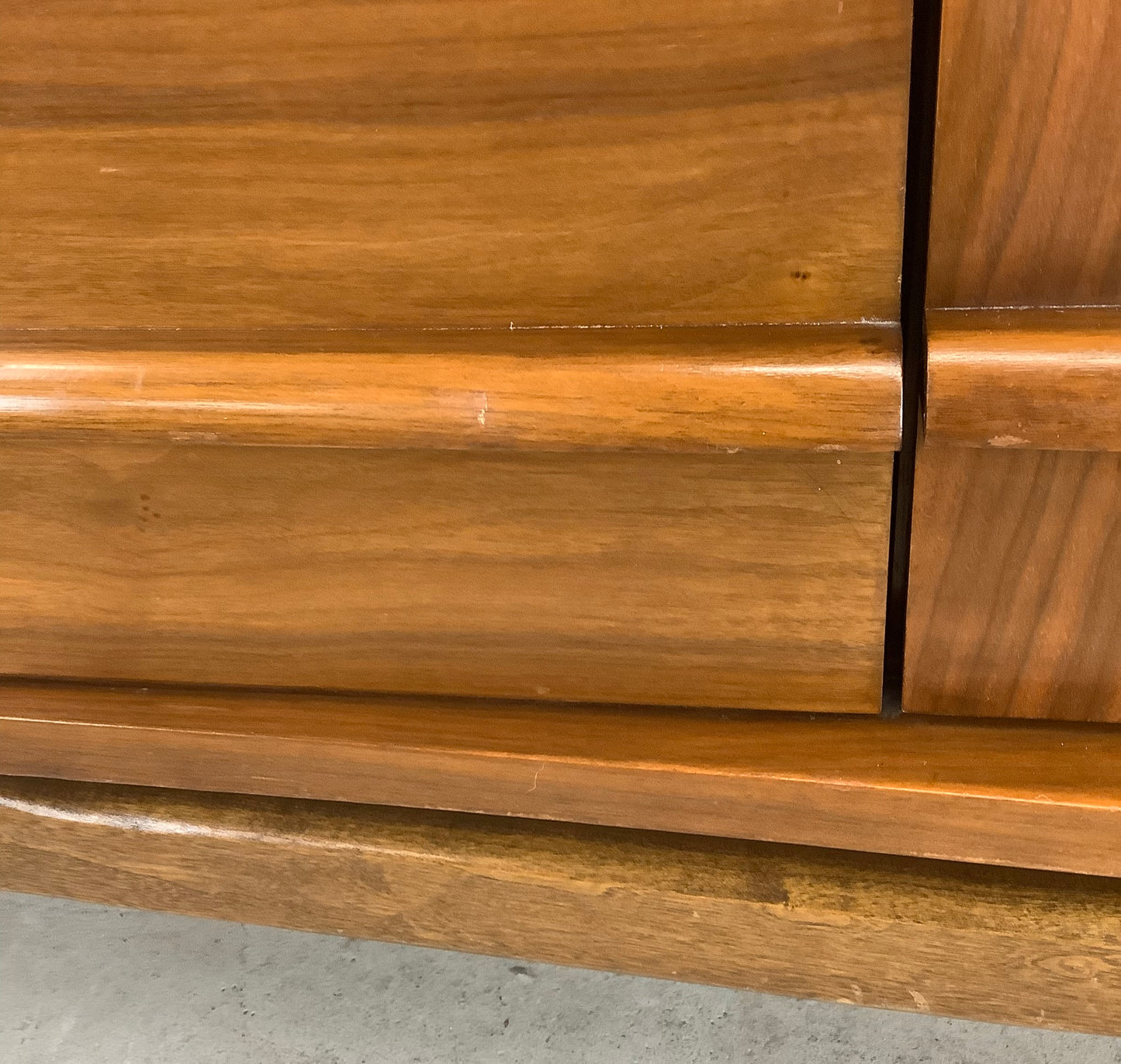 Mid-Century Walnut Sideboard With China Cabinet by Young Manufacturing