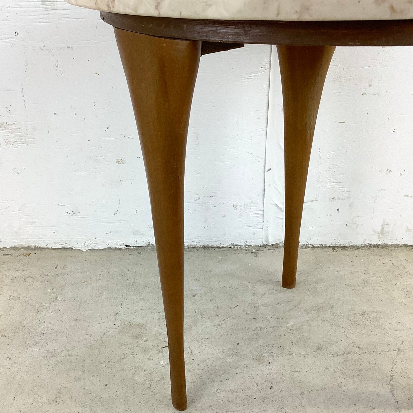 Vintage Italian Modern Side Table with Marble Top