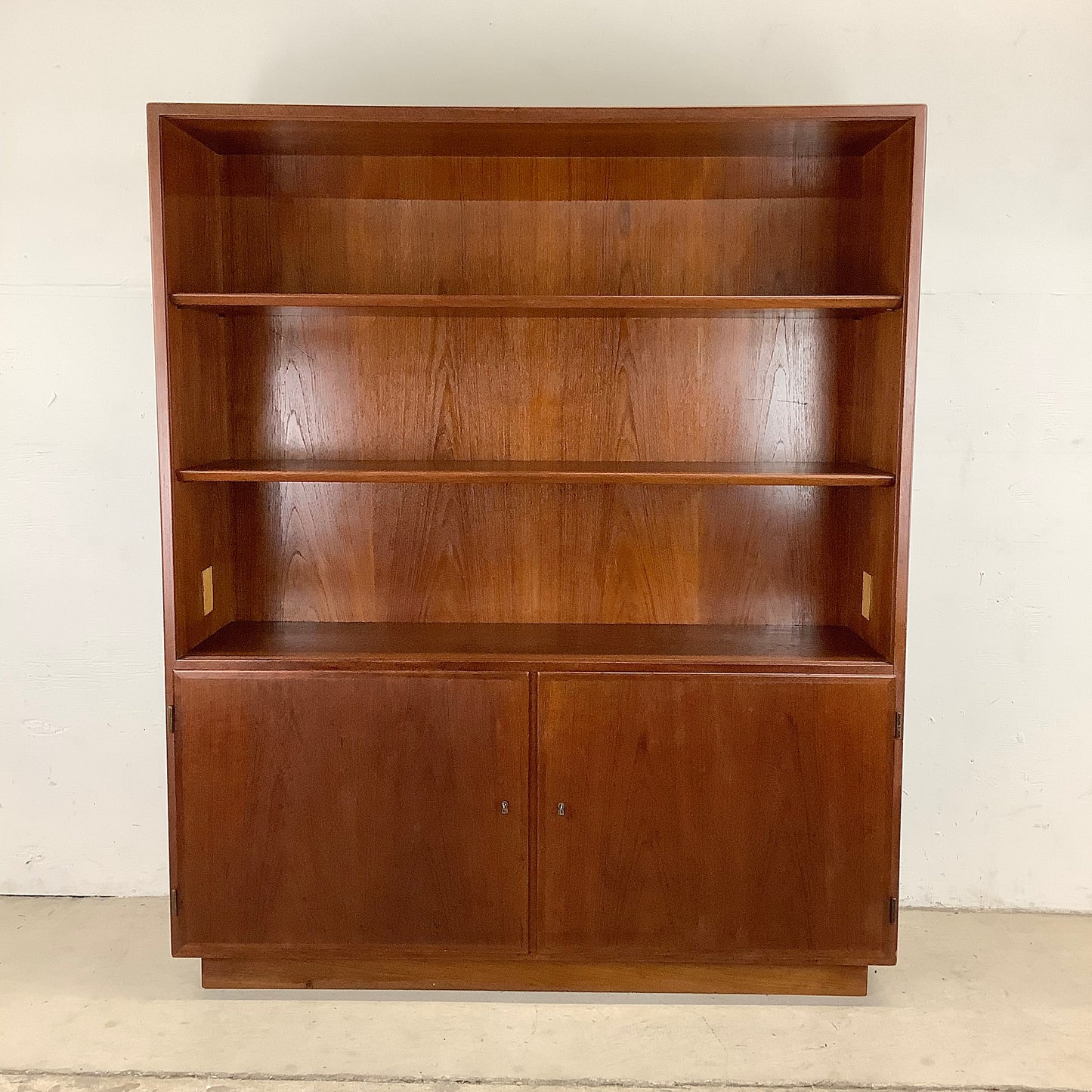 Mid-Century Glass Front Teak Display Cabinet