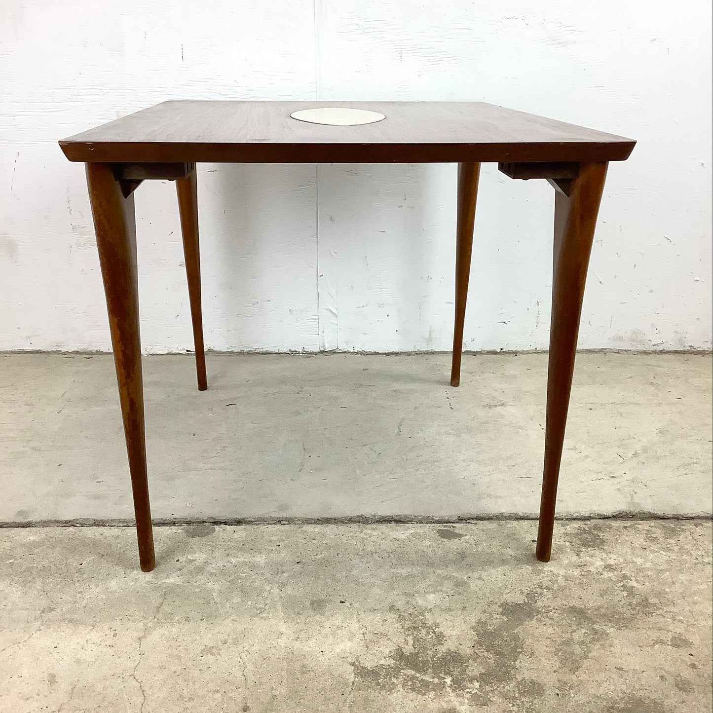 Mid-Century Italian End Table With Inlay