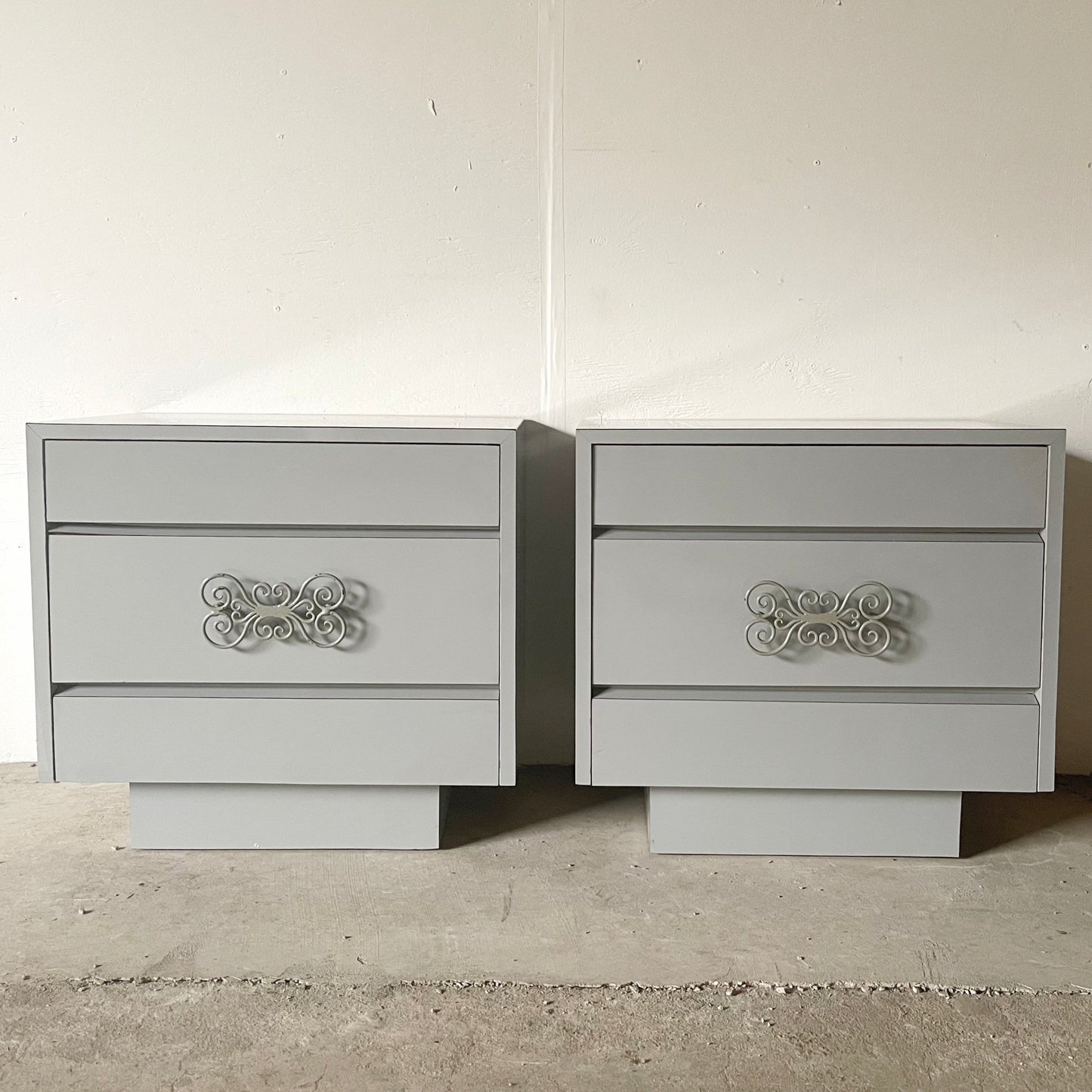 Pair Vintage Modern Nightstands