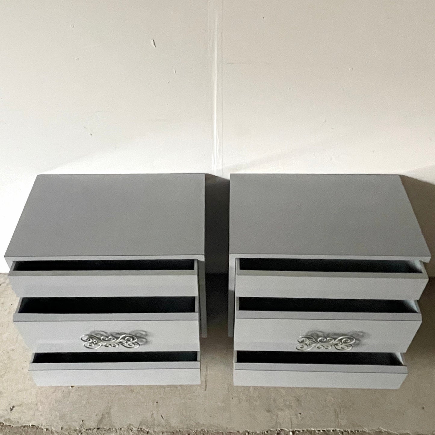 Pair Vintage Modern Nightstands
