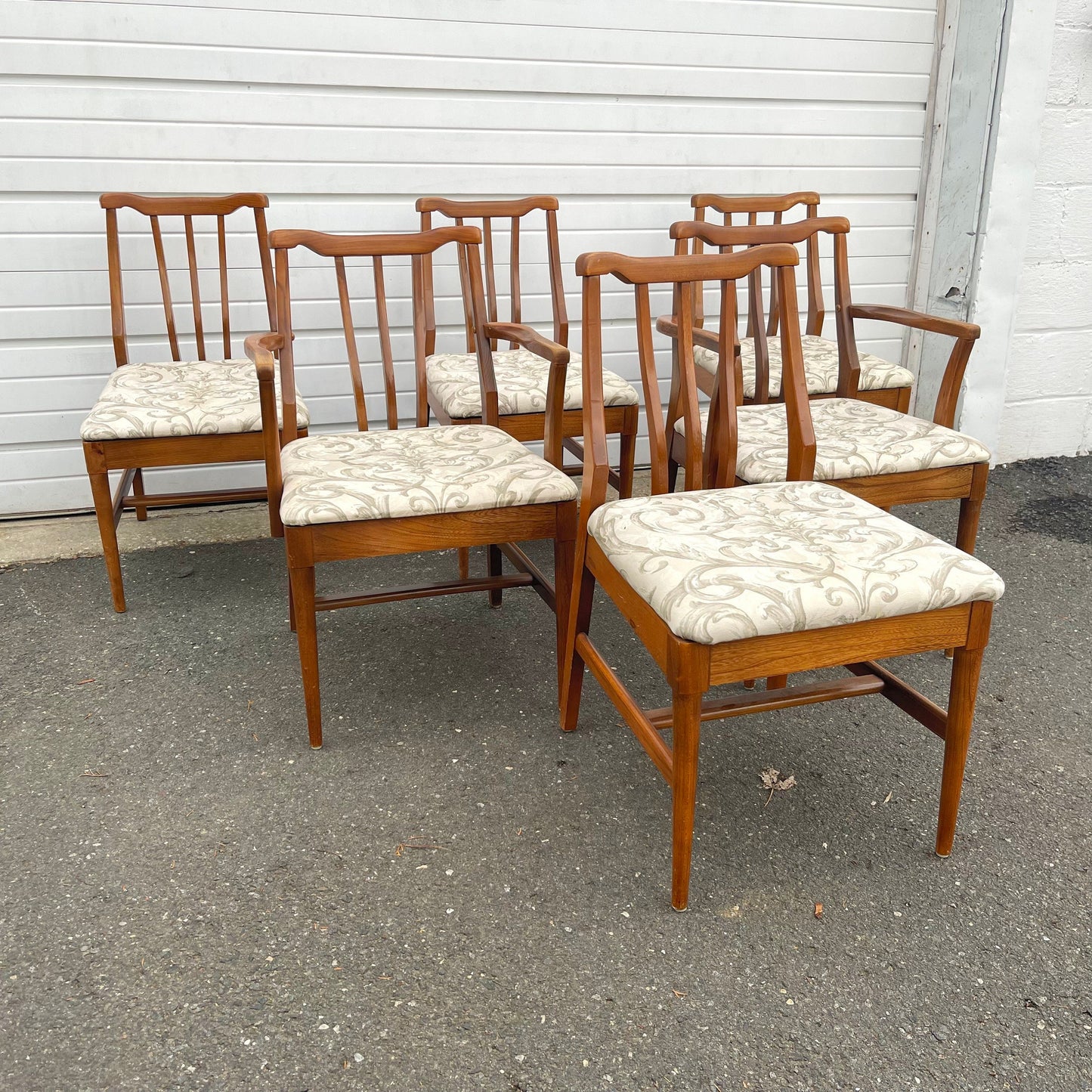 Mid-Century Modern Dining Room Chairs- Set of Six