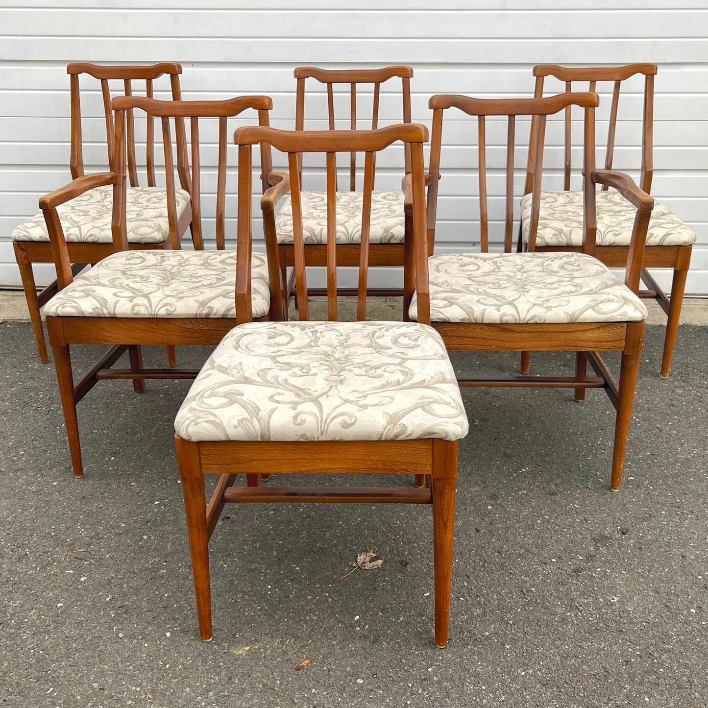 Mid-Century Modern Dining Room Chairs- Set of Six