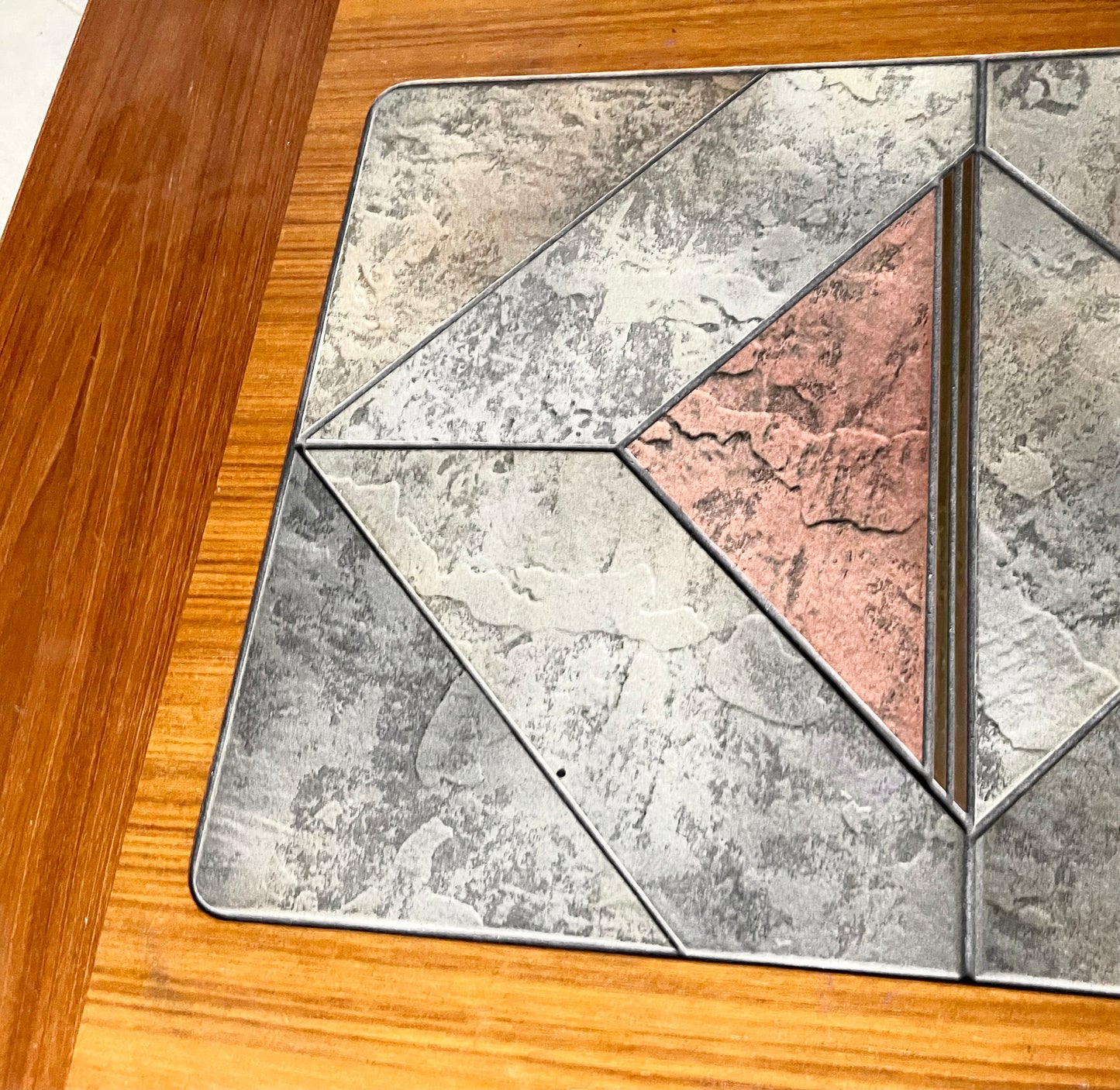 Scandinavian Modern Teak and Tile Dining Table