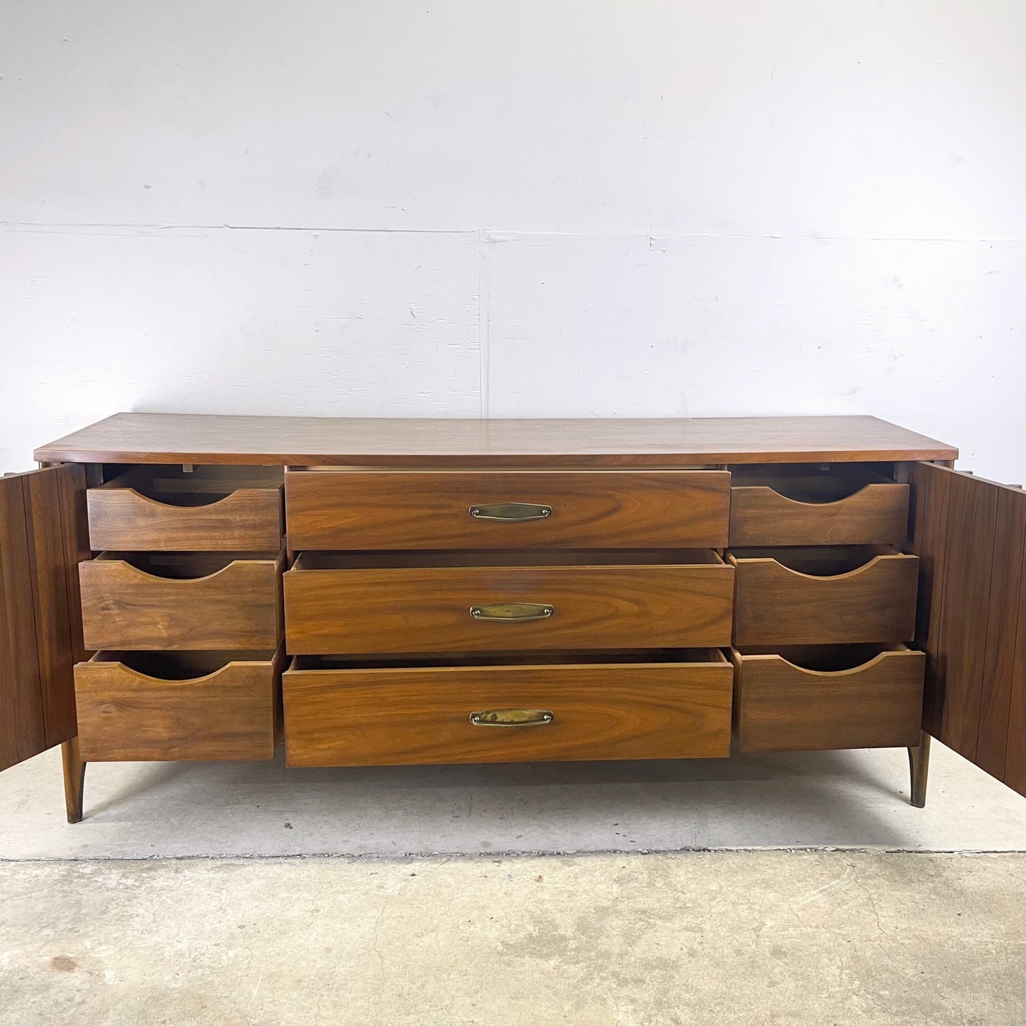 Mid-Century Dresser with Mirror by Kent Coffey