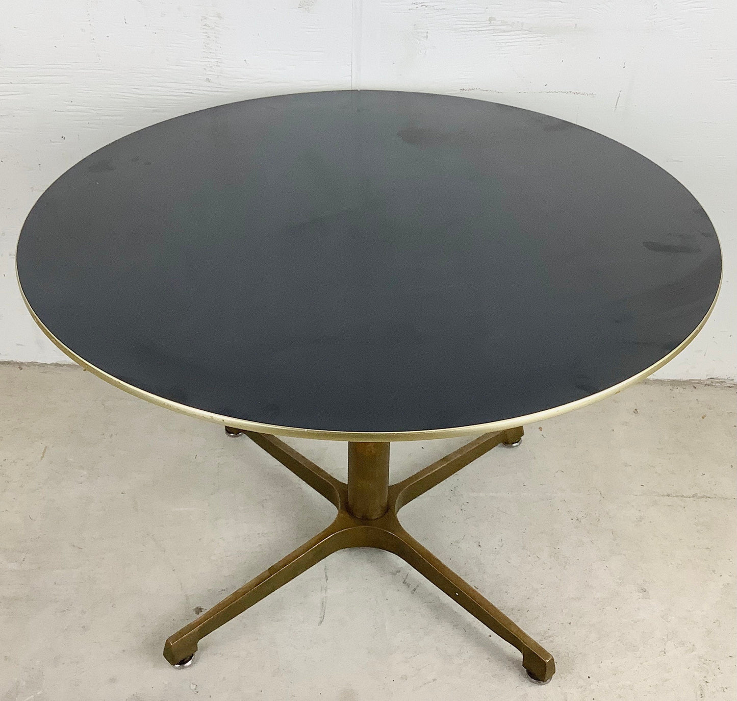 Vintage Industrial Modern Circular Coffee Table