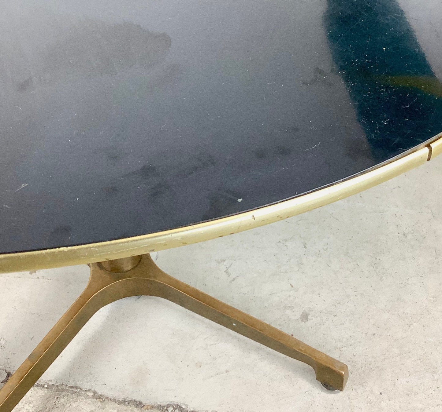 Vintage Industrial Modern Circular Coffee Table