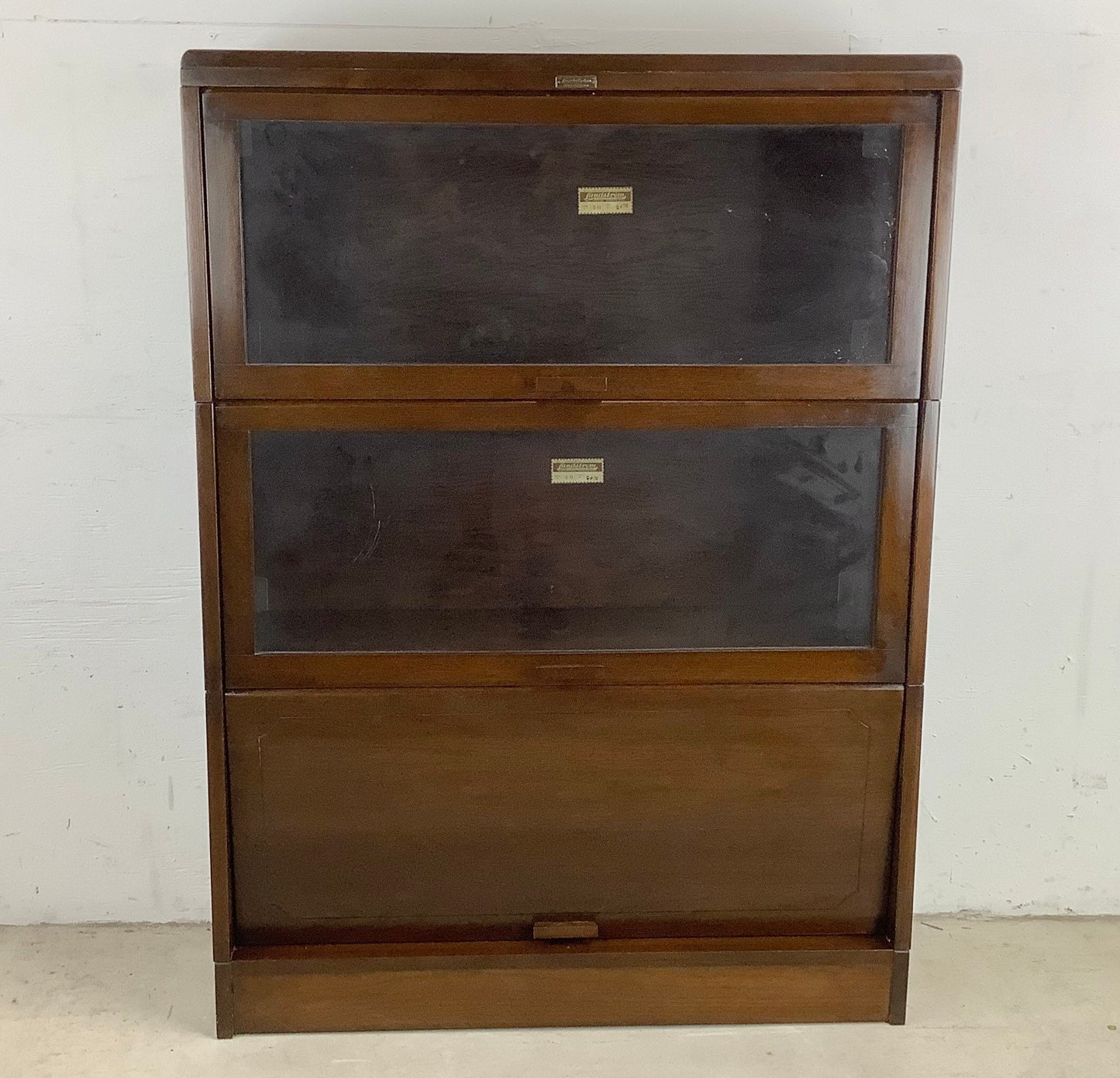 Vintage Three Tier Barrister Bookcase by Lundstrom