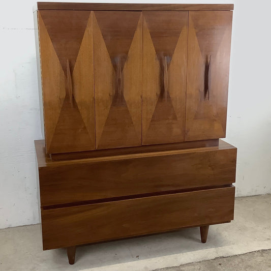 Mid-Century Highboy Dresser by American of Martinsville