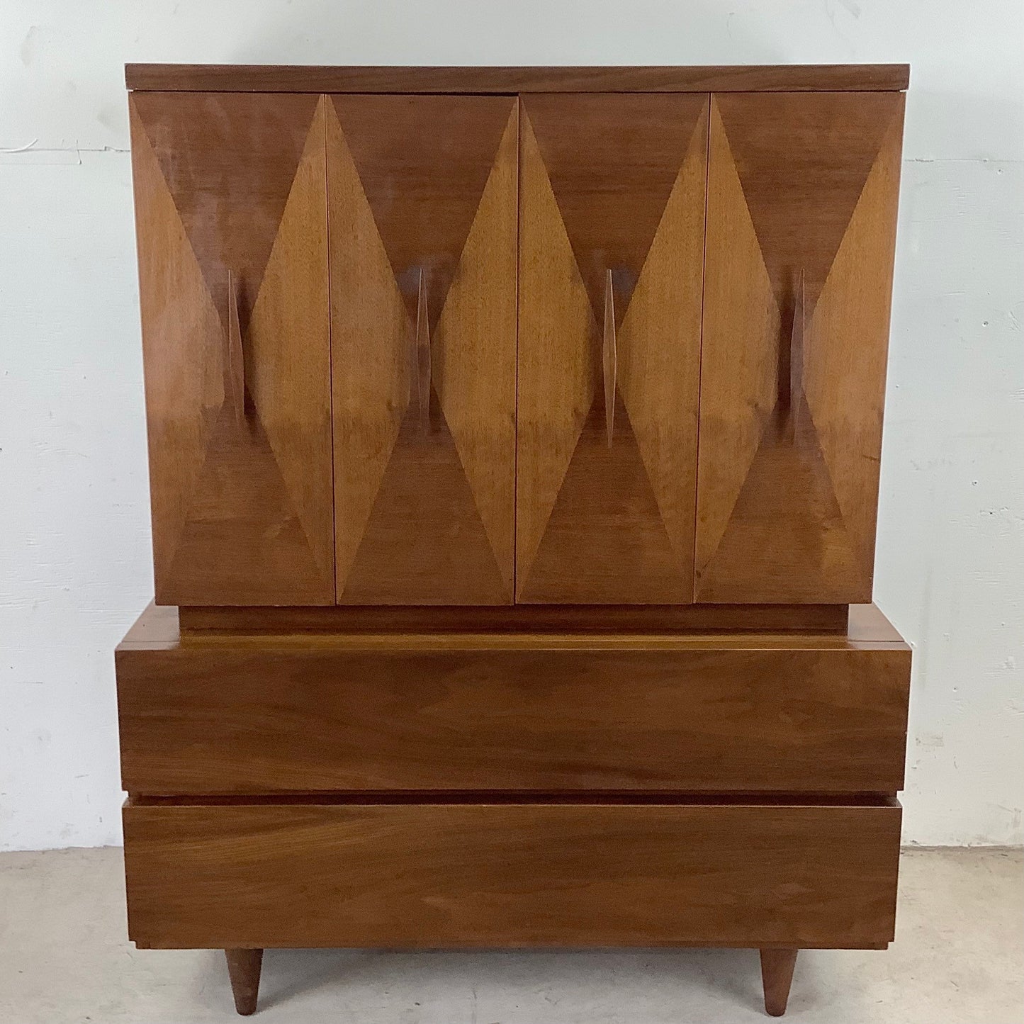 Mid-Century Highboy Dresser by American of Martinsville