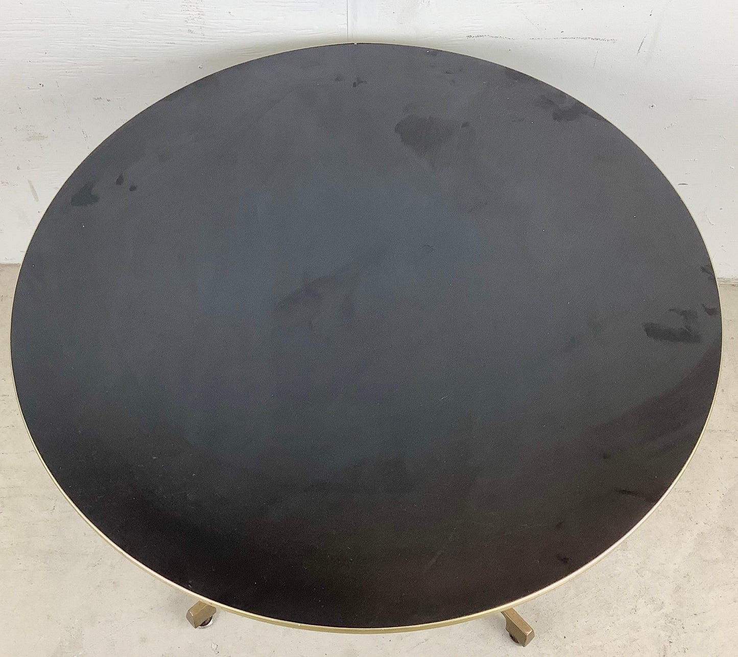 Vintage Industrial Modern Circular Coffee Table