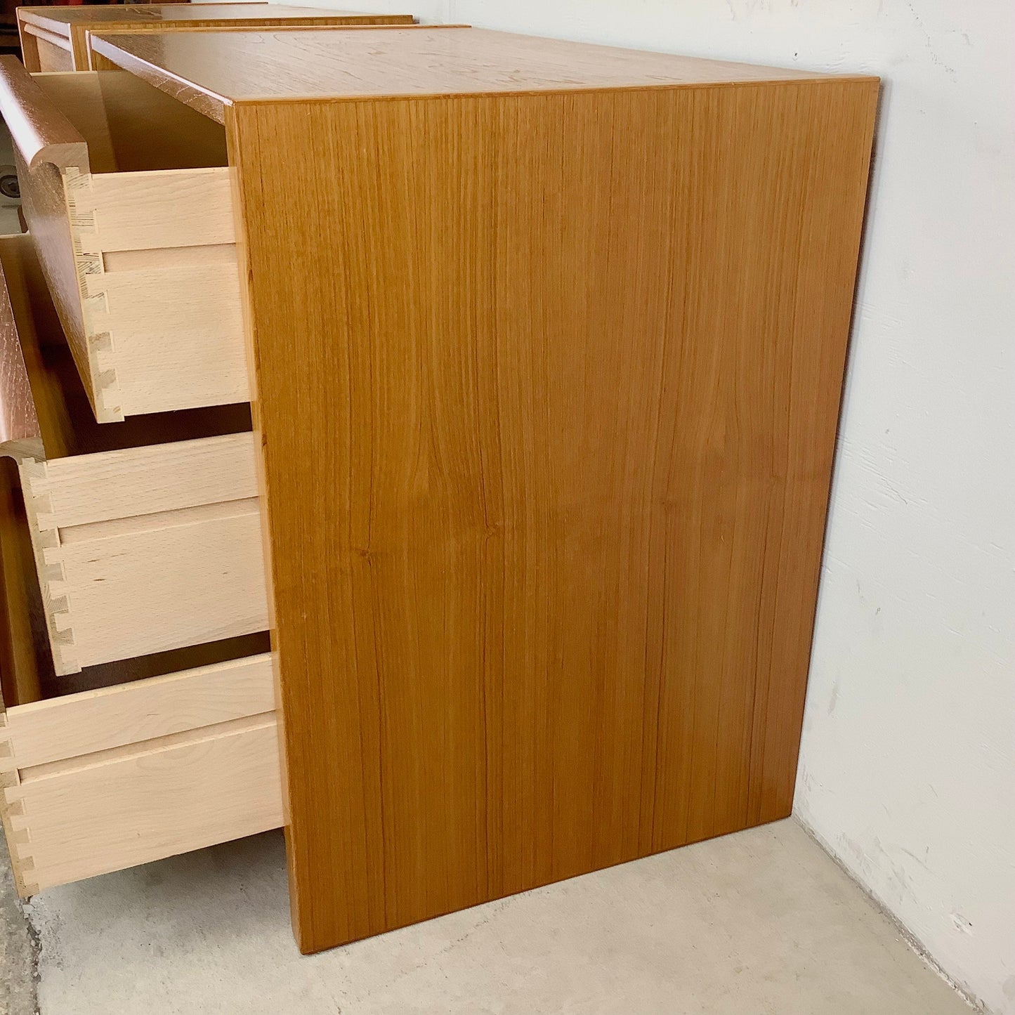 Scandinavian Modern Teak Three Drawer Dressers or Nightstands