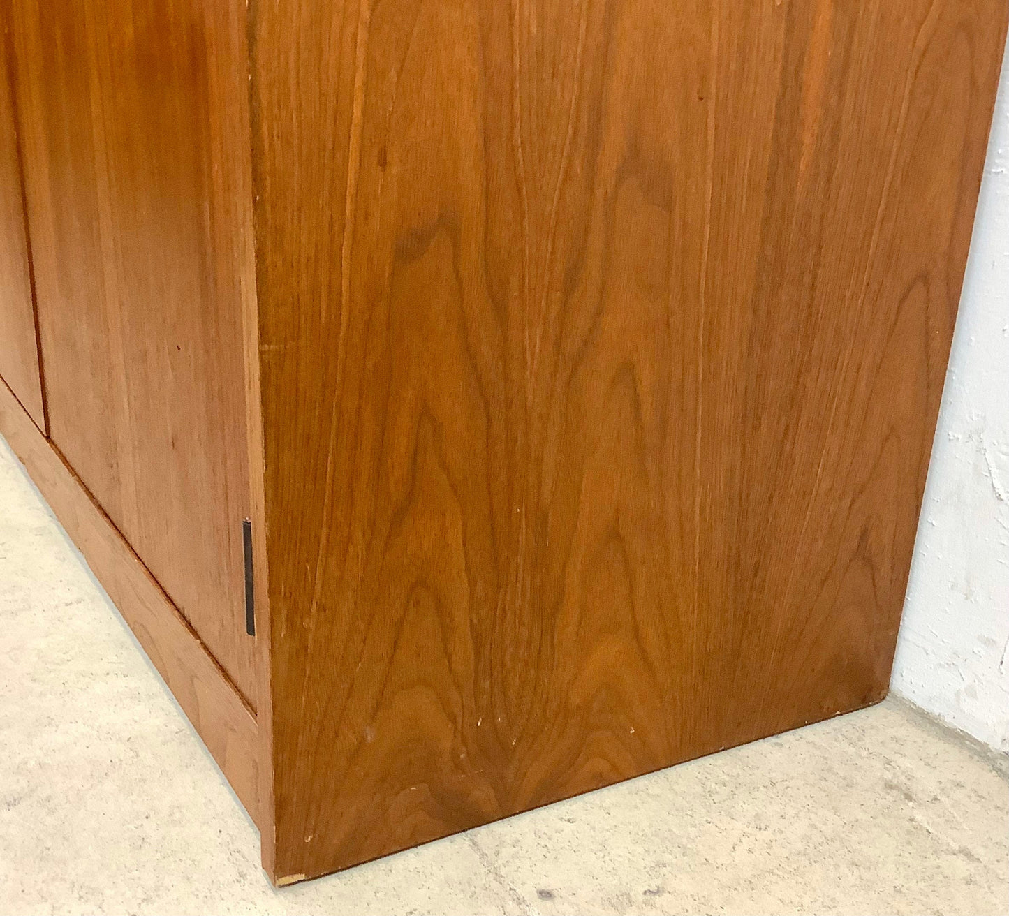 Vintage Modern Teak Bookcase With Display Cabinet