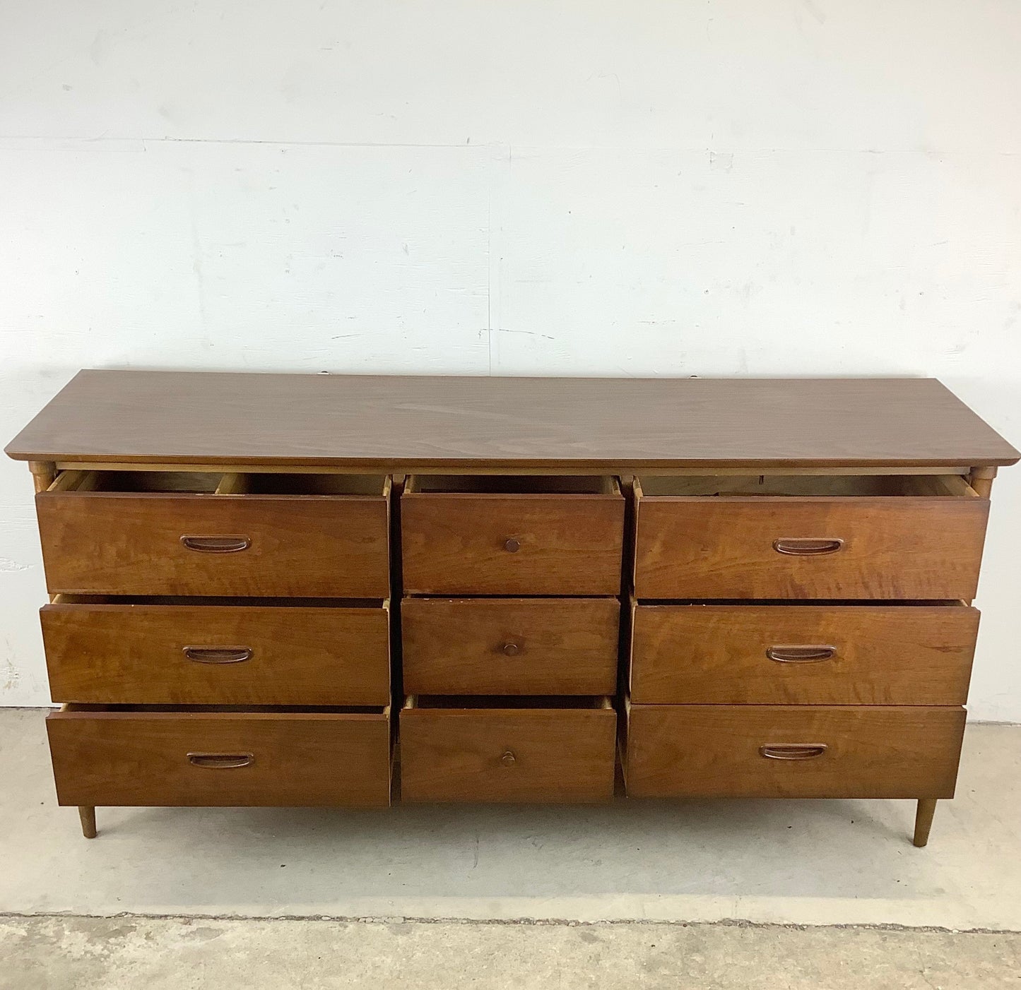 Mid-Century Modern Dresser With Mirror by Lane Furniture
