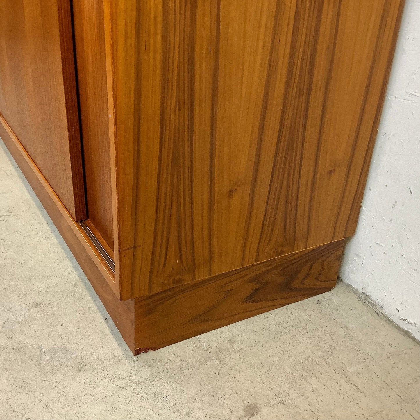 Vintage Modern Teak Cabinet With Bookcase Topper