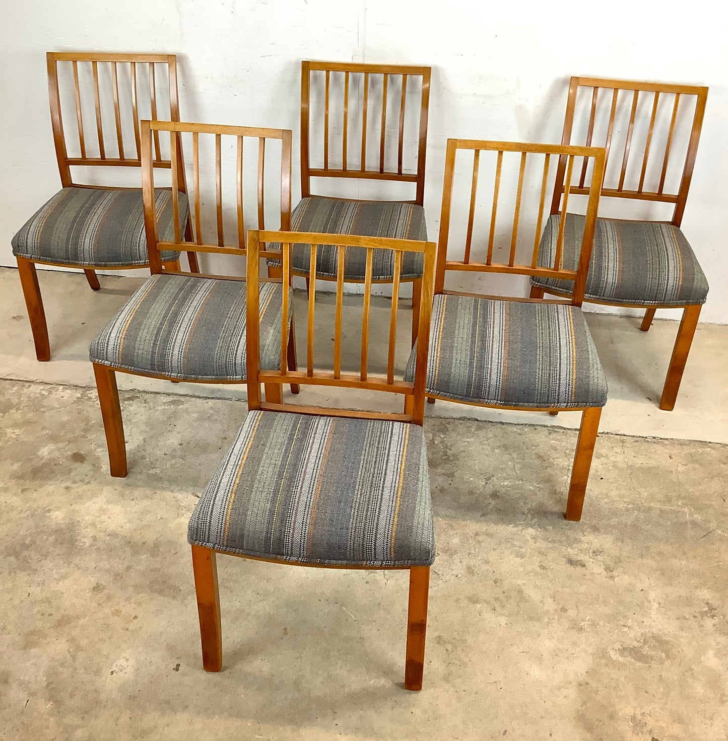 Mid-Century Style Mid-Back Dining Chairs- Set of Six