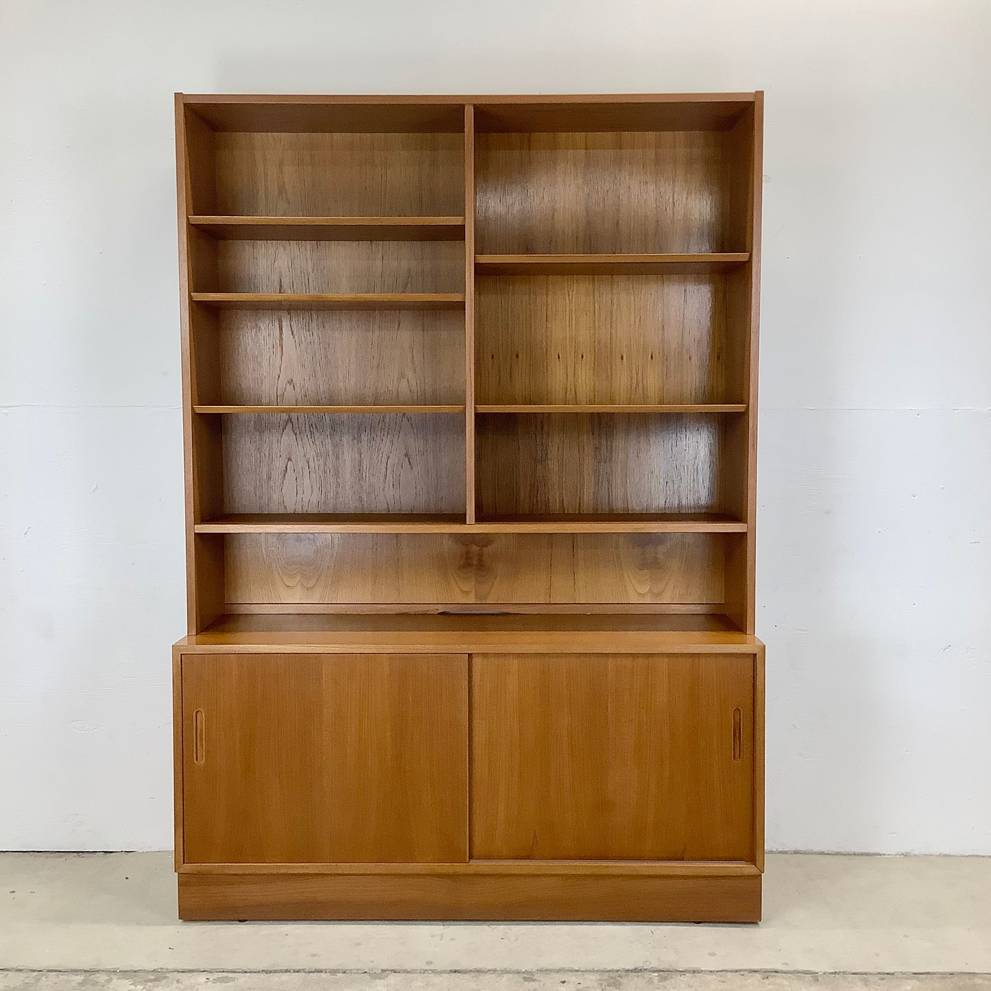 Scandinavian Modern Teak Bookcase With Cabinet by Poul Hundevad