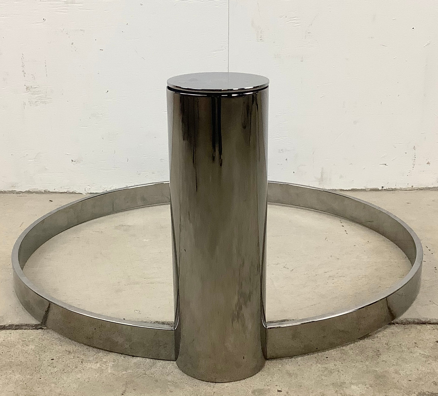 Vintage Chrome Coffee Table Base after Leon Rosen