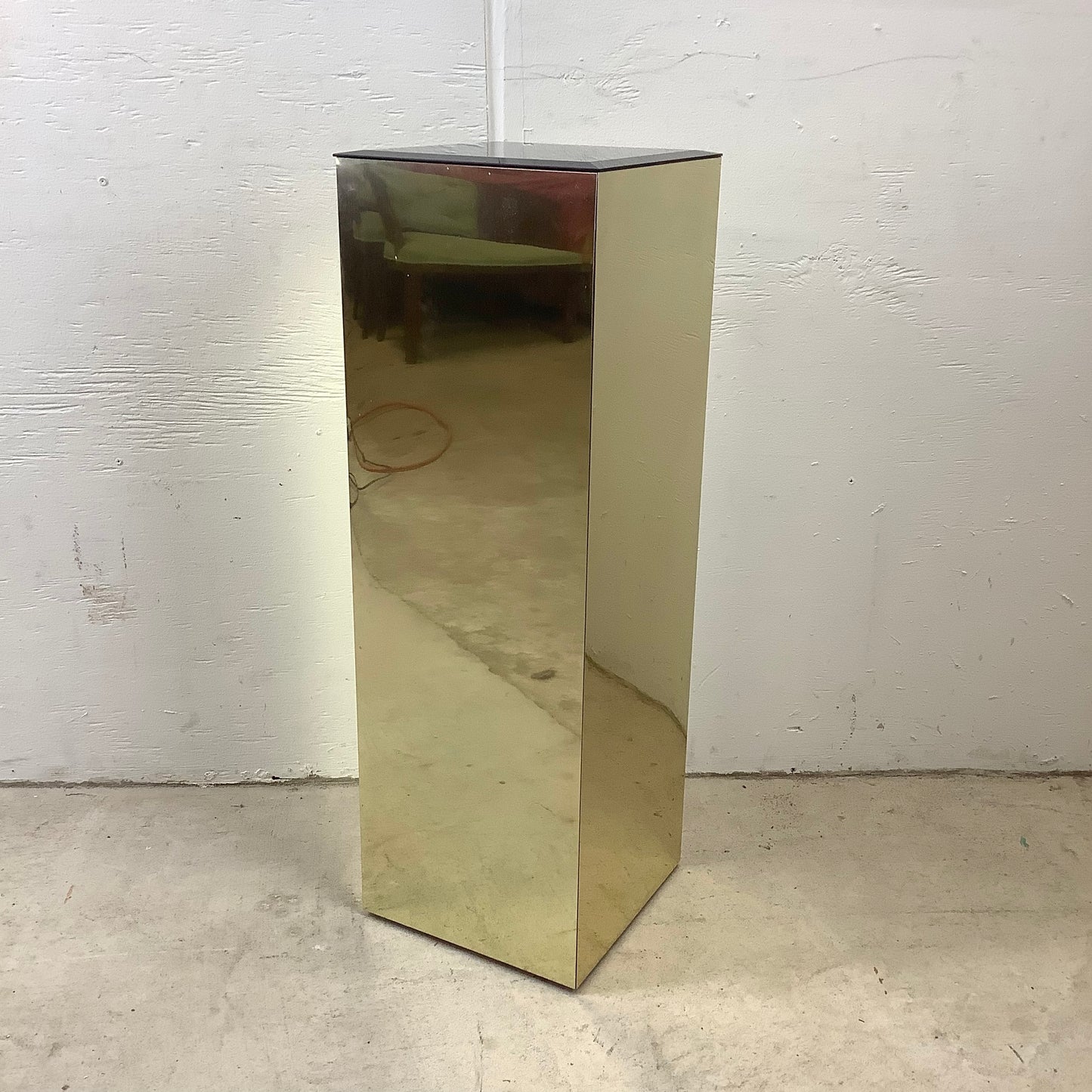 Vintage Modern Mirror Top Display Pedestal or Sculpture Display
