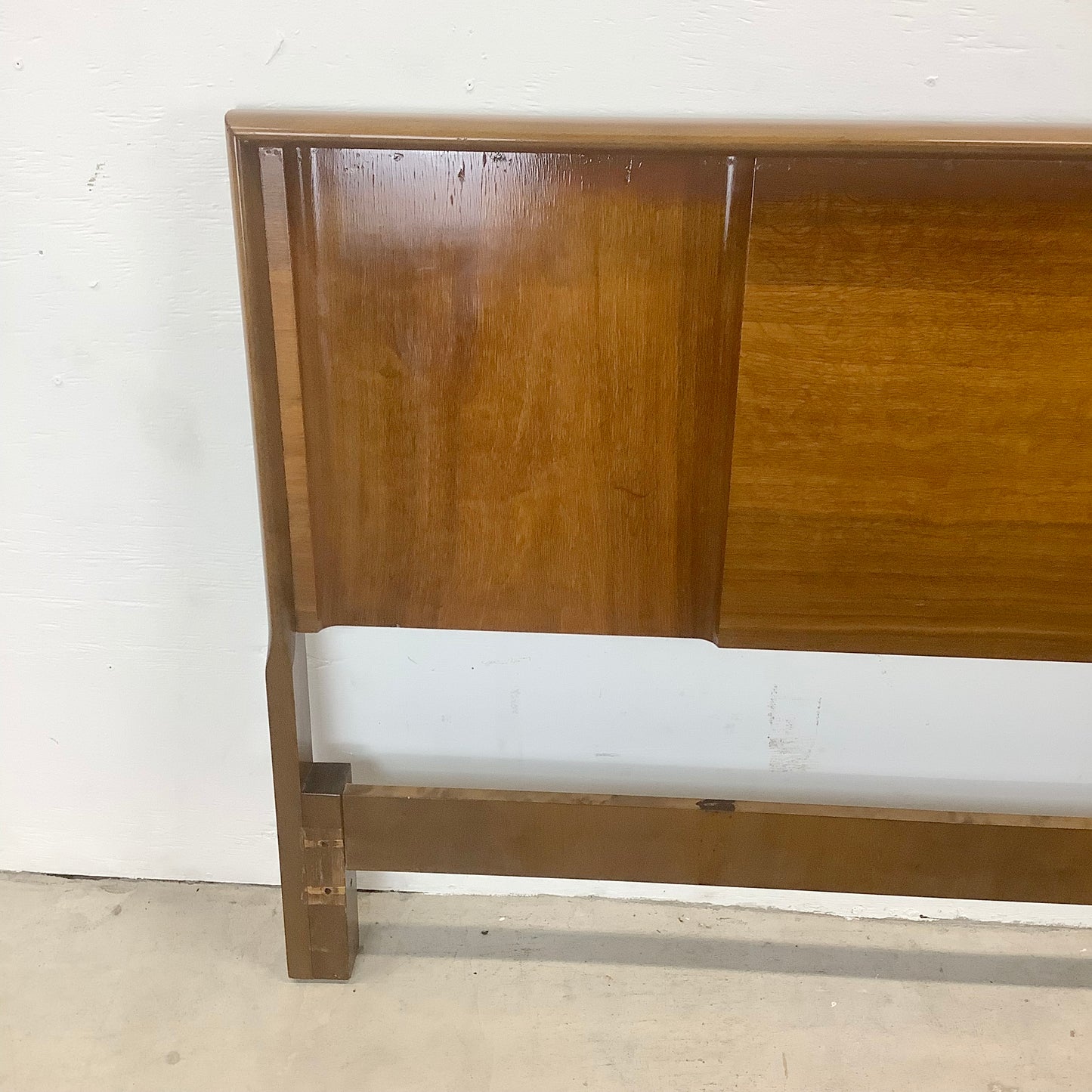 Impressive Mid-Century Walnut Headboard- King