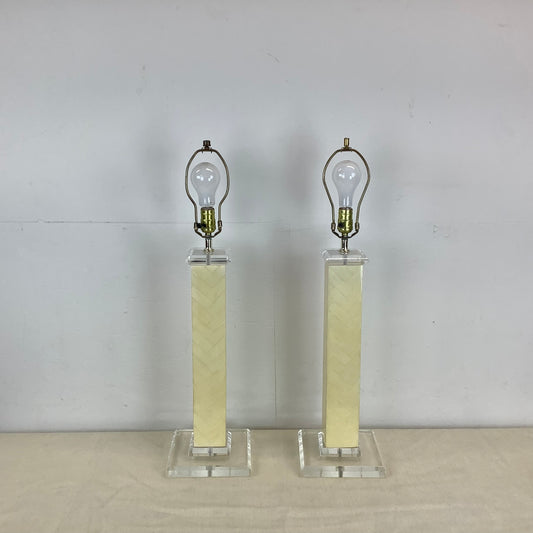 Mid-Century Karl Springer Style Table Lamps- a Pair