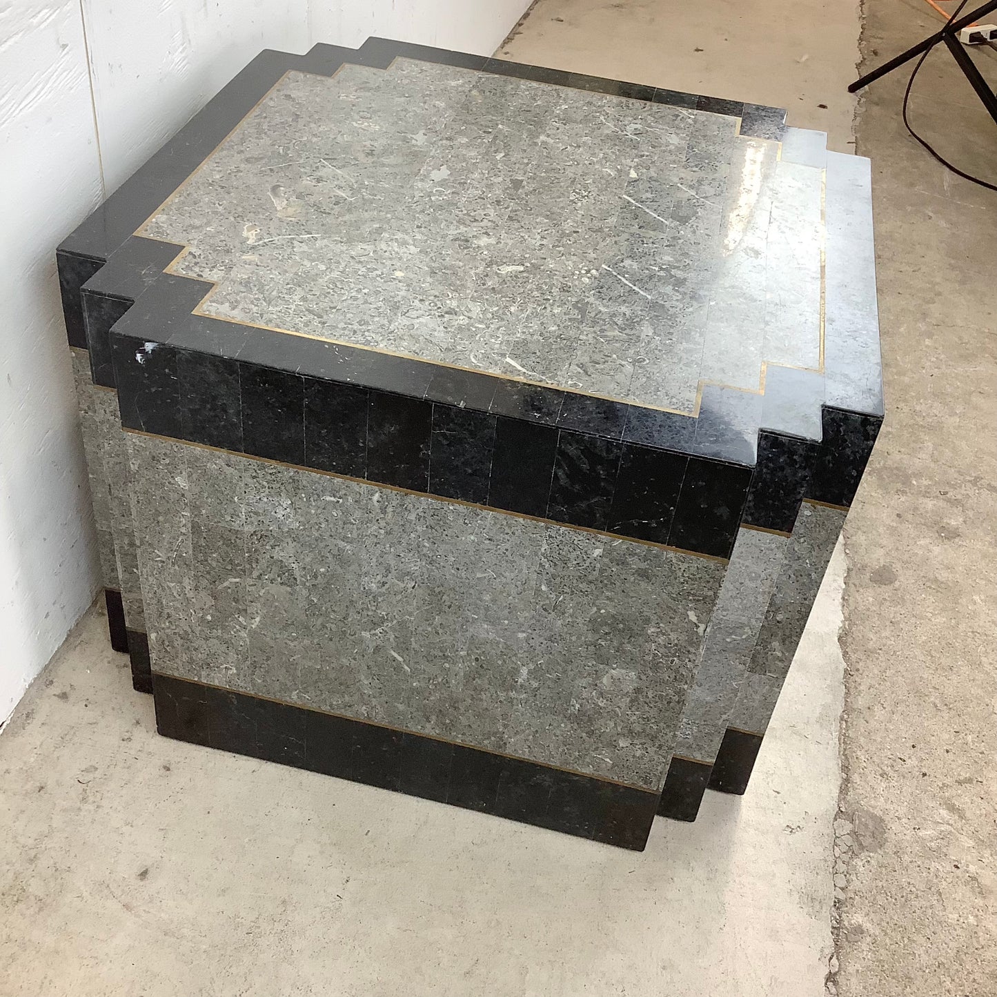 Maitland-Smith Style Tessellated Stone Side Table