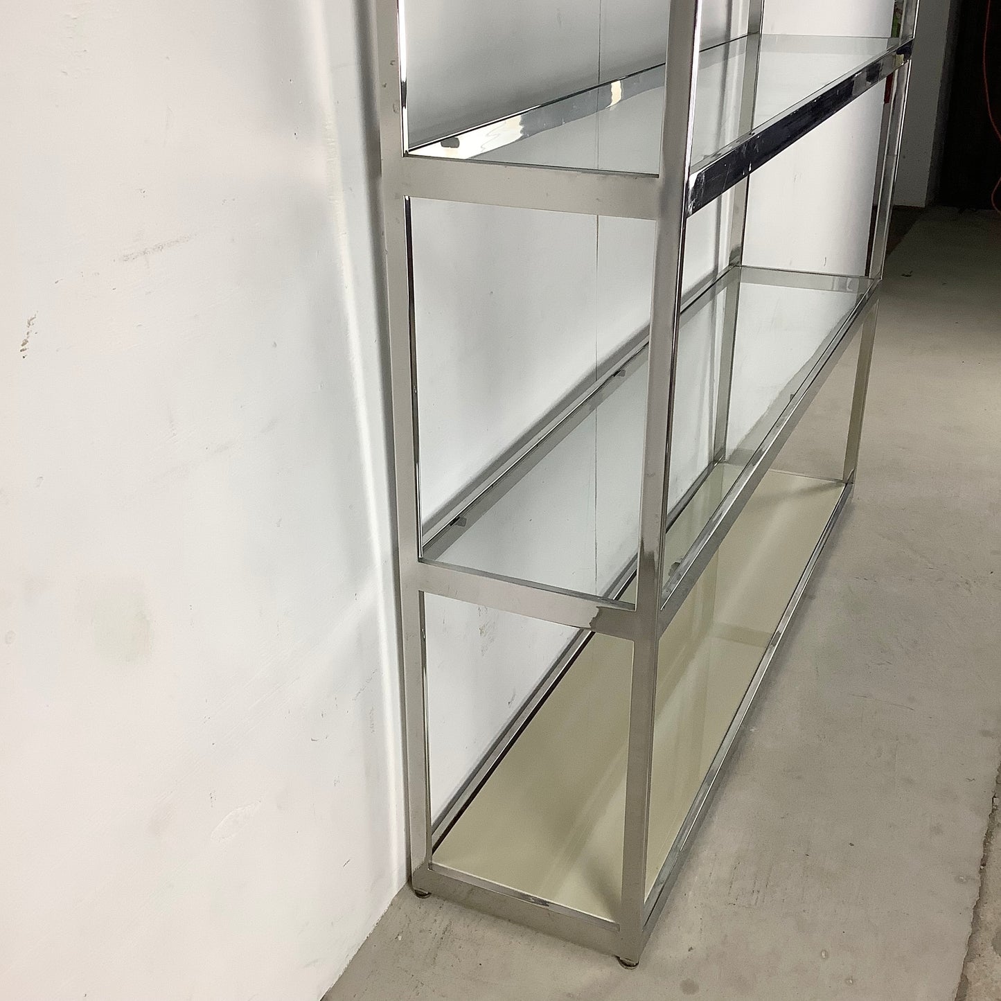 Chrome Mid-Century Etagere With Five Shelves