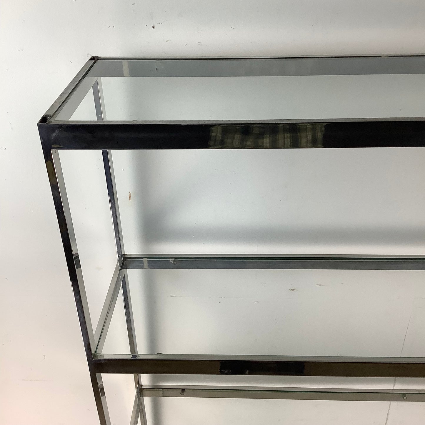 Chrome Mid-Century Etagere With Five Shelves