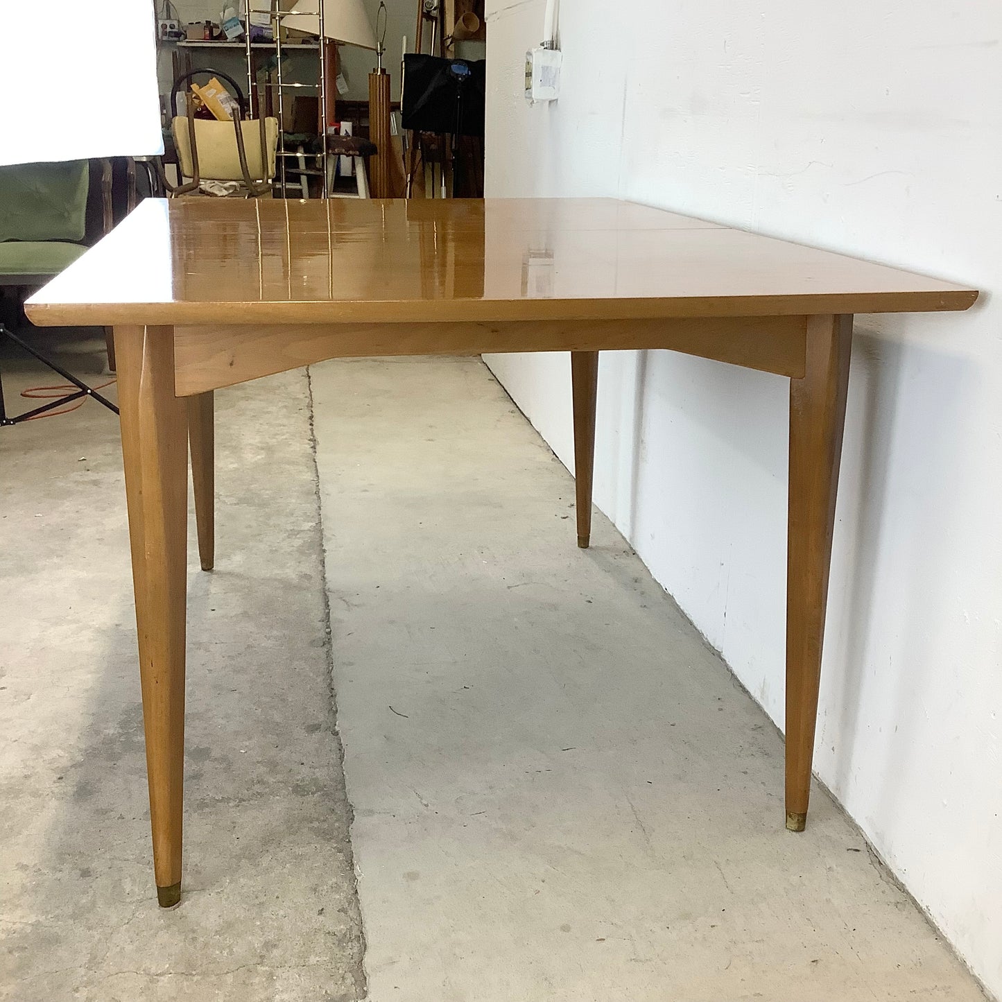 Mid-Century Dining Table With One Leaf