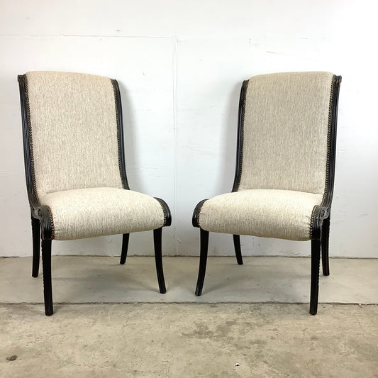 Pair Vintage Modern Slipper Chairs