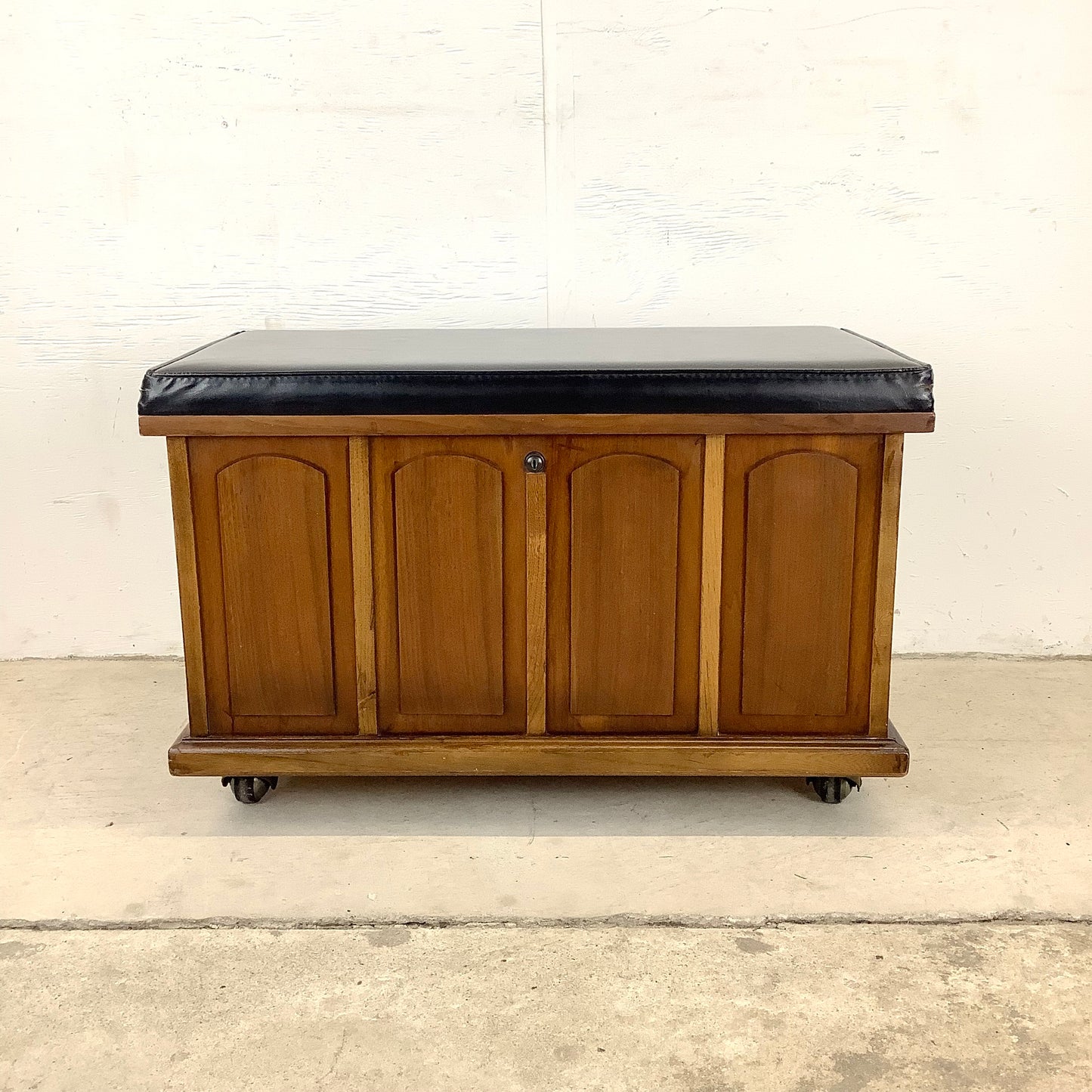 Mid-Century Modern Record Storage Bench from Lane Furniture