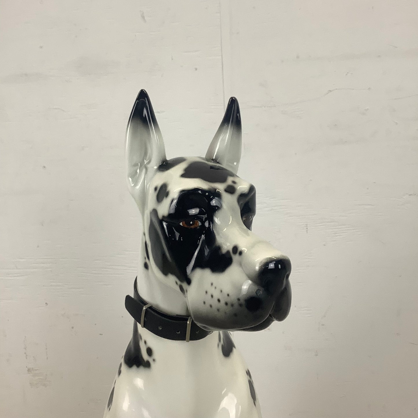 Vintage Hand-Painted Great Dane Dog Ceramic Statue